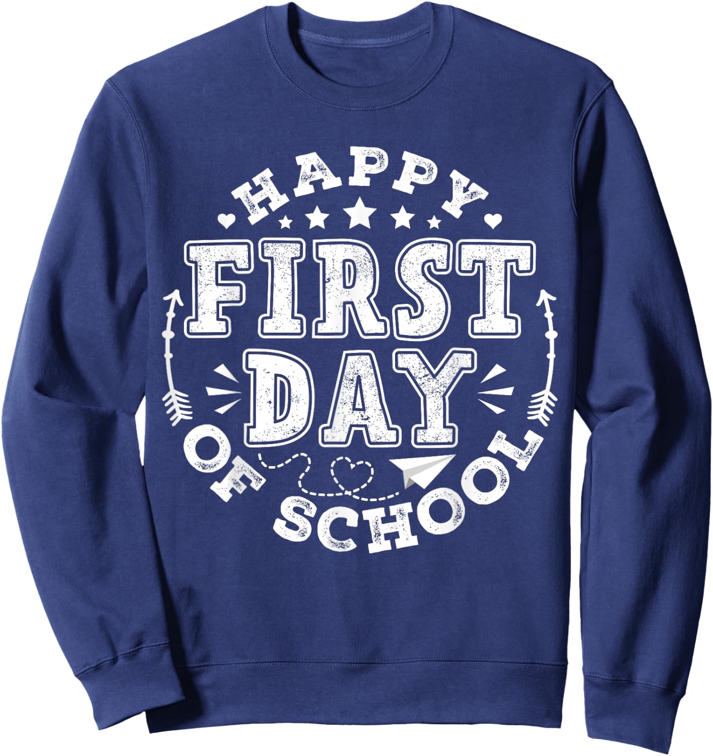 First Day Of School Back To School Teacher Sweatshirt - Sweatshirt | Navy