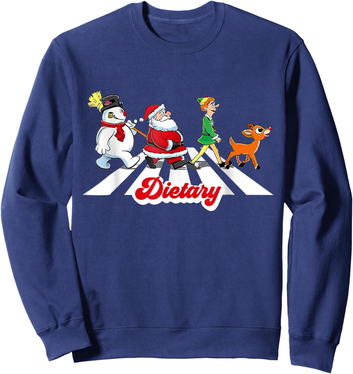 Dietary Nurse Claus Christmas Funny Nursing Dietary Crew ELF Sweatshirt - Sweatshirt | Navy