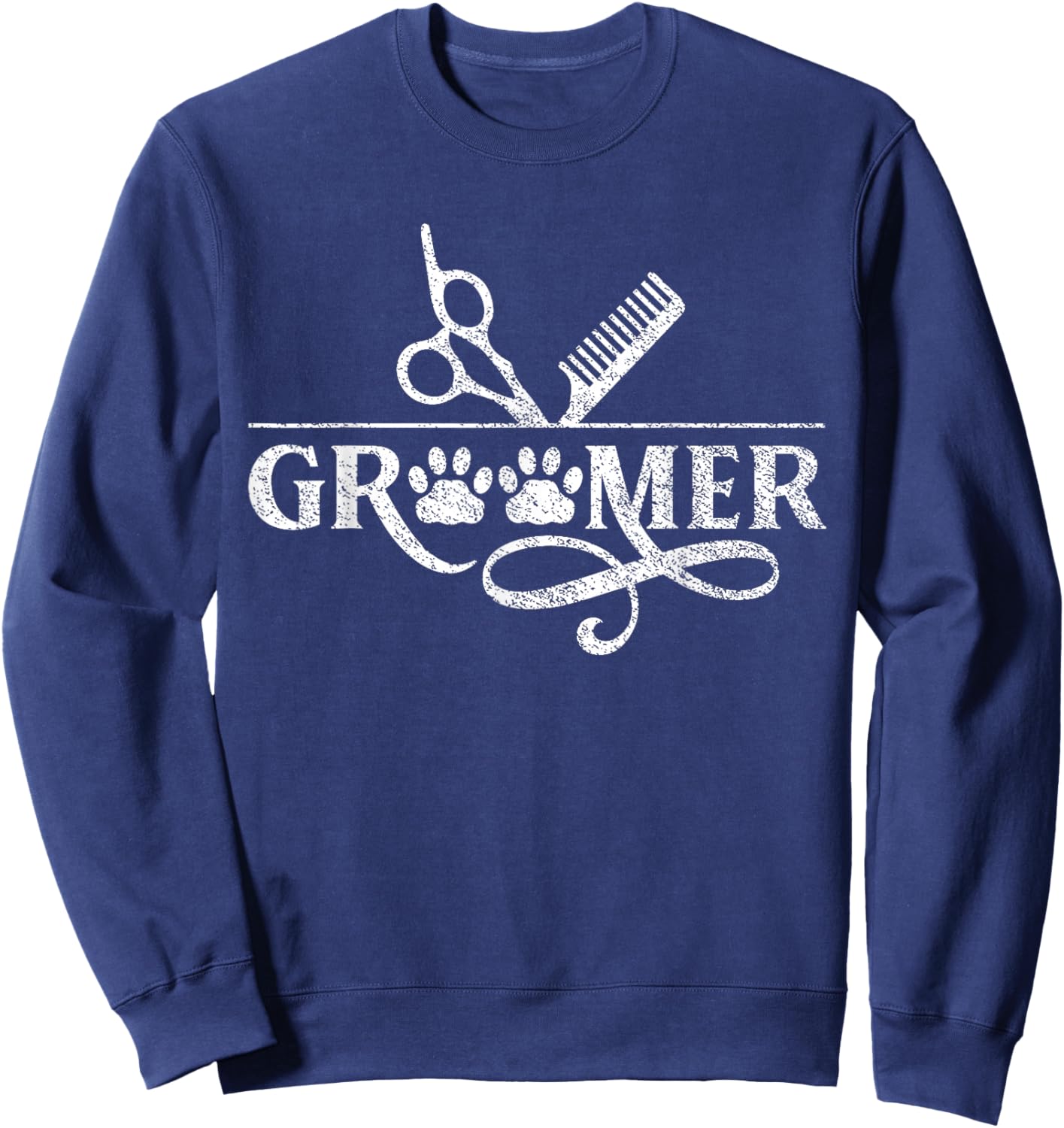 Groomer Salon Grooming Dog Animal Sweatshirt - Sweatshirt | Navy