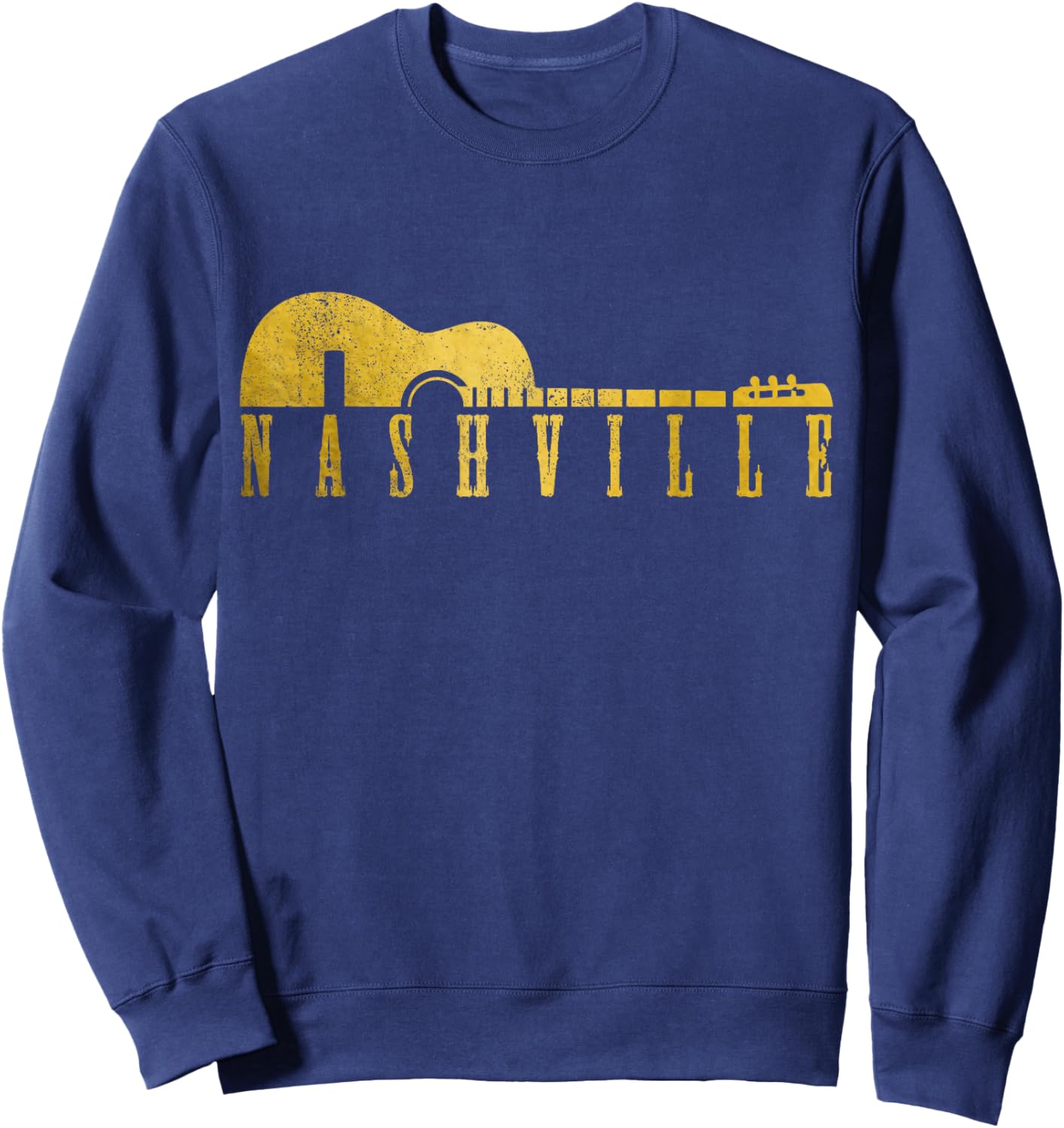Nashville Tennessee Country Music City Guitar Vintage Nash Sweatshirt - Sweatshirt | Navy