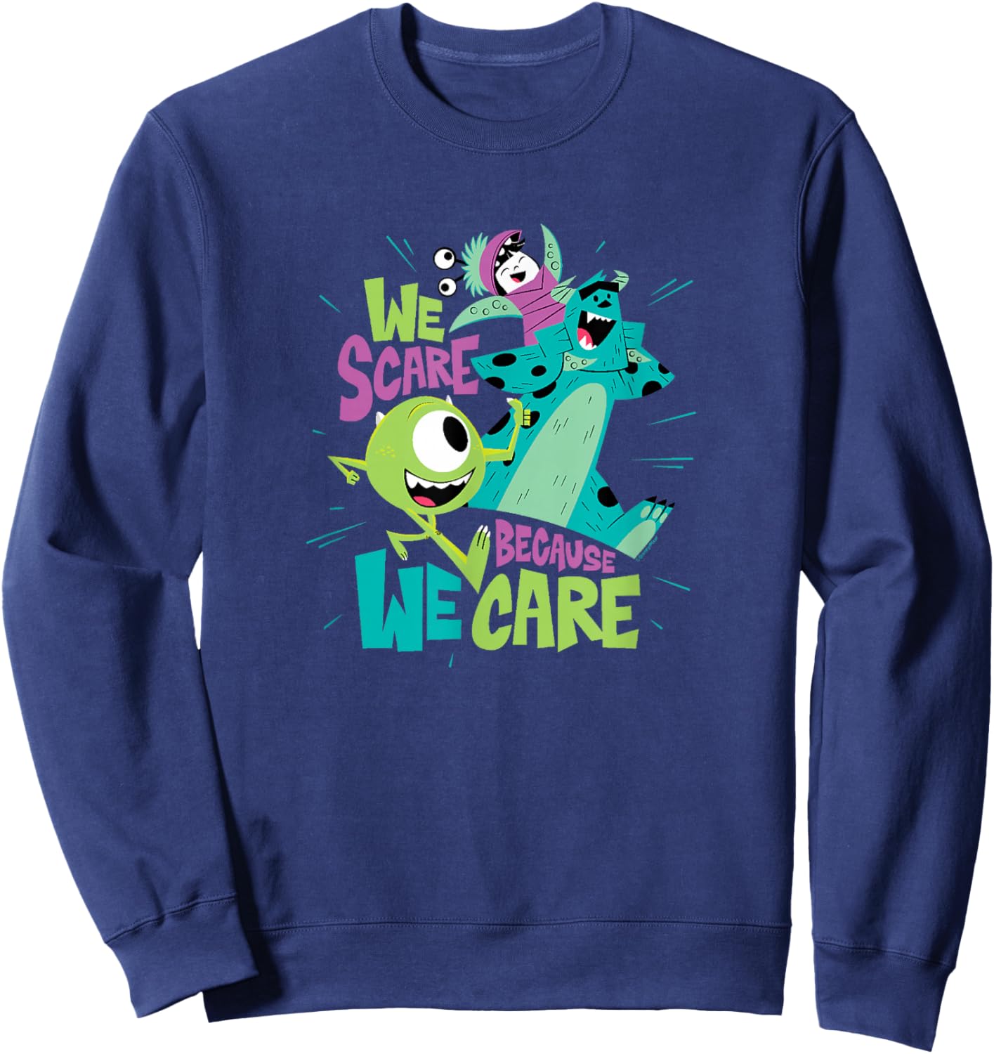 Disney Pixar: Monsters, Inc. - We Scare Because We Care Sweatshirt - Sweatshirt | Navy