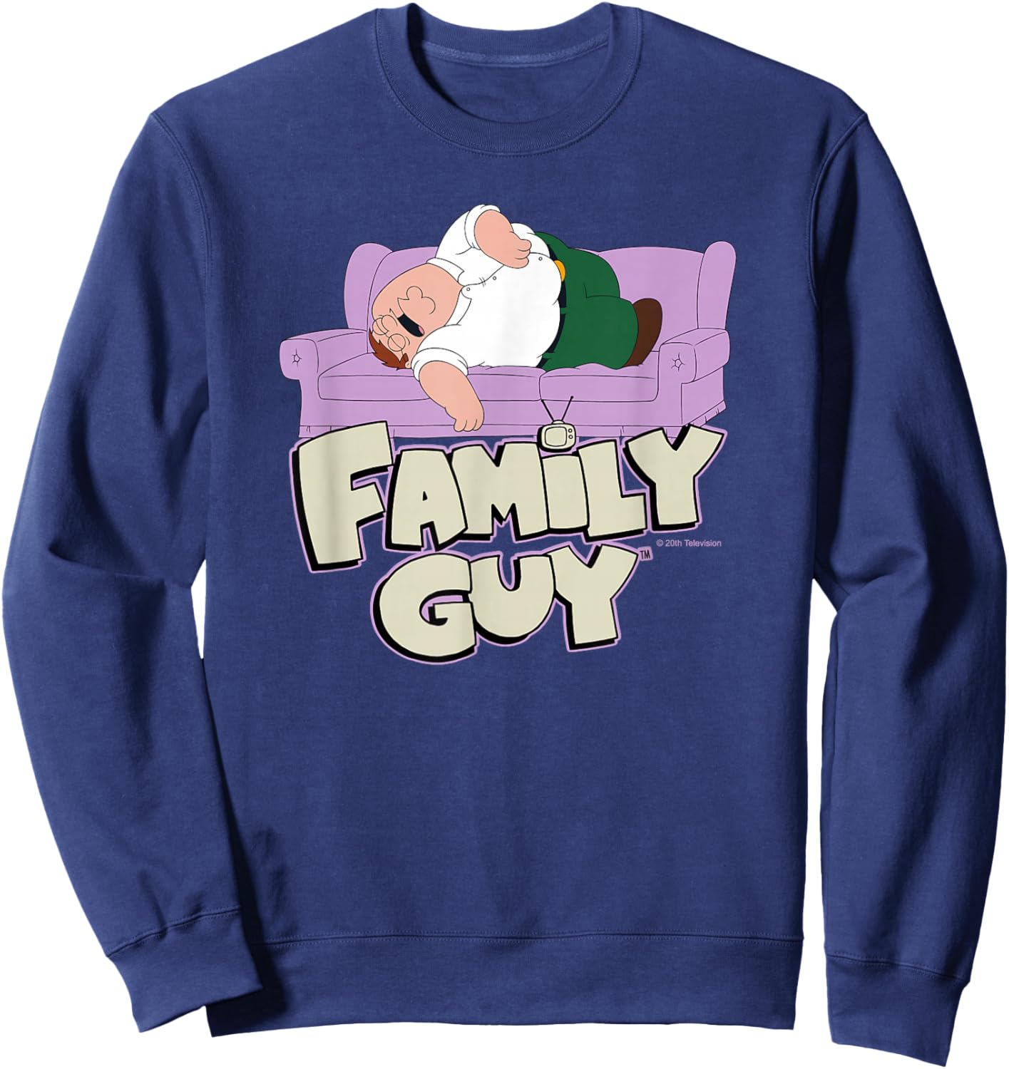 Family Guy Peter Griffin Couch Nap Small Sweatshirt - Sweatshirt | Navy