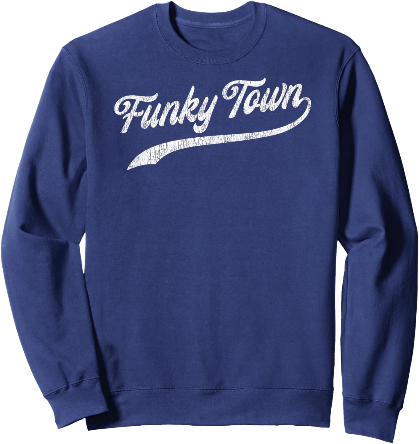FUNKY TOWN Fort Worth TX Baseball Style Design With Details Sweatshirt - Sweatshirt | Navy