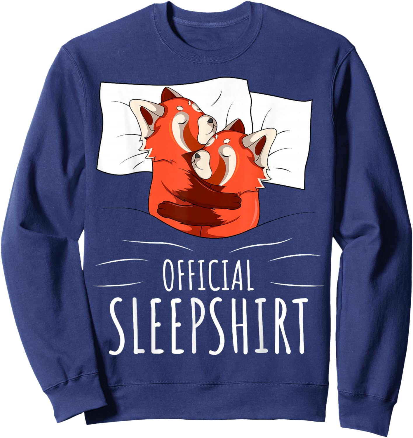 Official Panda Lover Sleep Shirt Red Sweatshirt - Sweatshirt | Navy