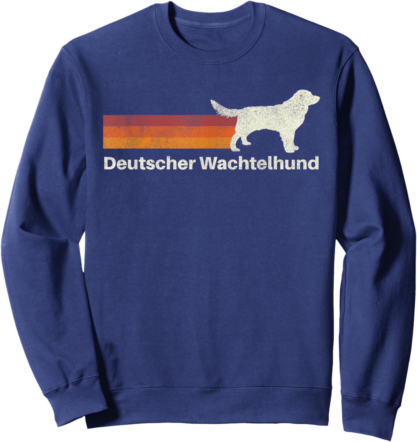 Vintage Deutscher Wachtelhund Retro Mom Dad Dog Sweatshirt - Sweatshirt | Navy