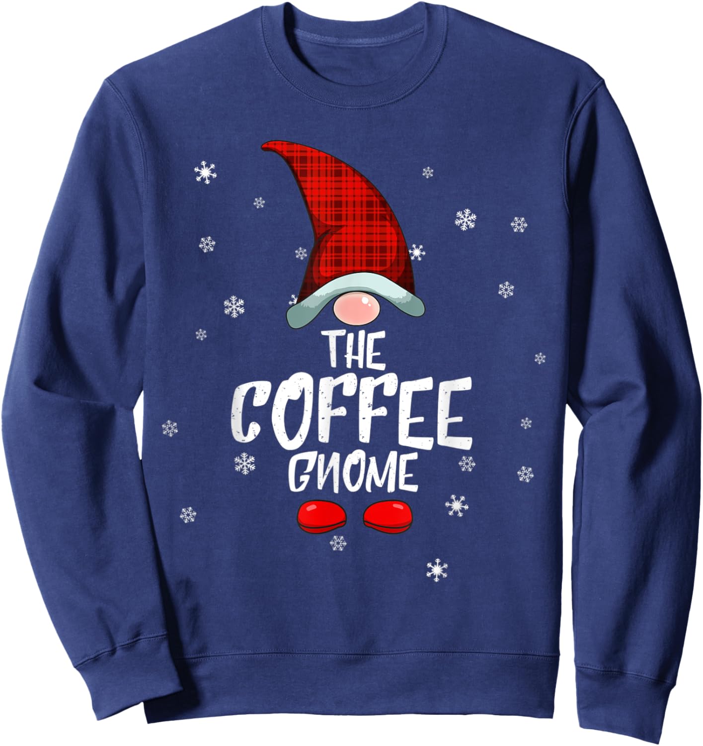 Coffee Gnome Family Christmas Pajama Coffee Gnome Sweatshirt - Sweatshirt | Navy