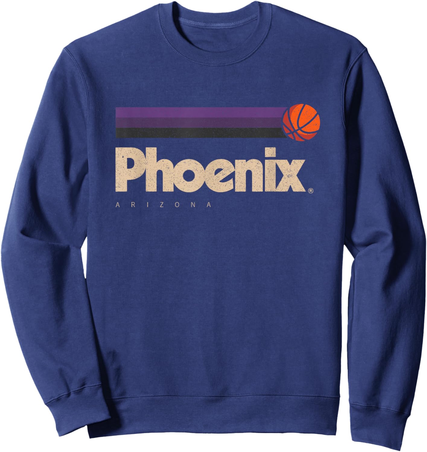 Phoenix Basketball B-Ball City Arizona Retro Phoenix Sweatshirt - Sweatshirt | Navy