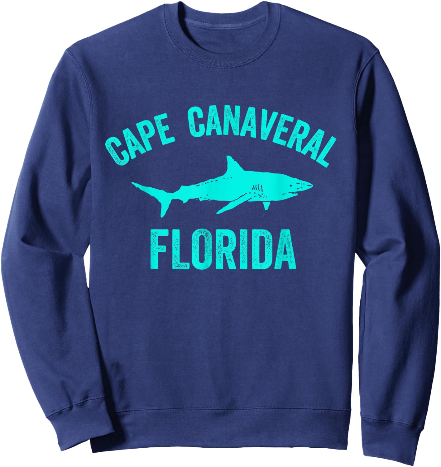 Cape Canaveral Florida Shark Shirt | Cape Canaveral Shark Sweatshirt - Sweatshirt | Navy