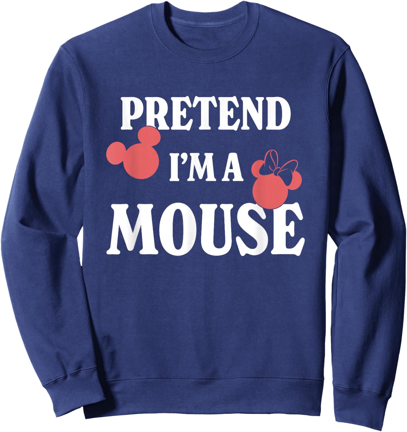 Disney Mickey And Friends Pretend I'm A Mouse Chest Logo Sweatshirt - Sweatshirt | Navy