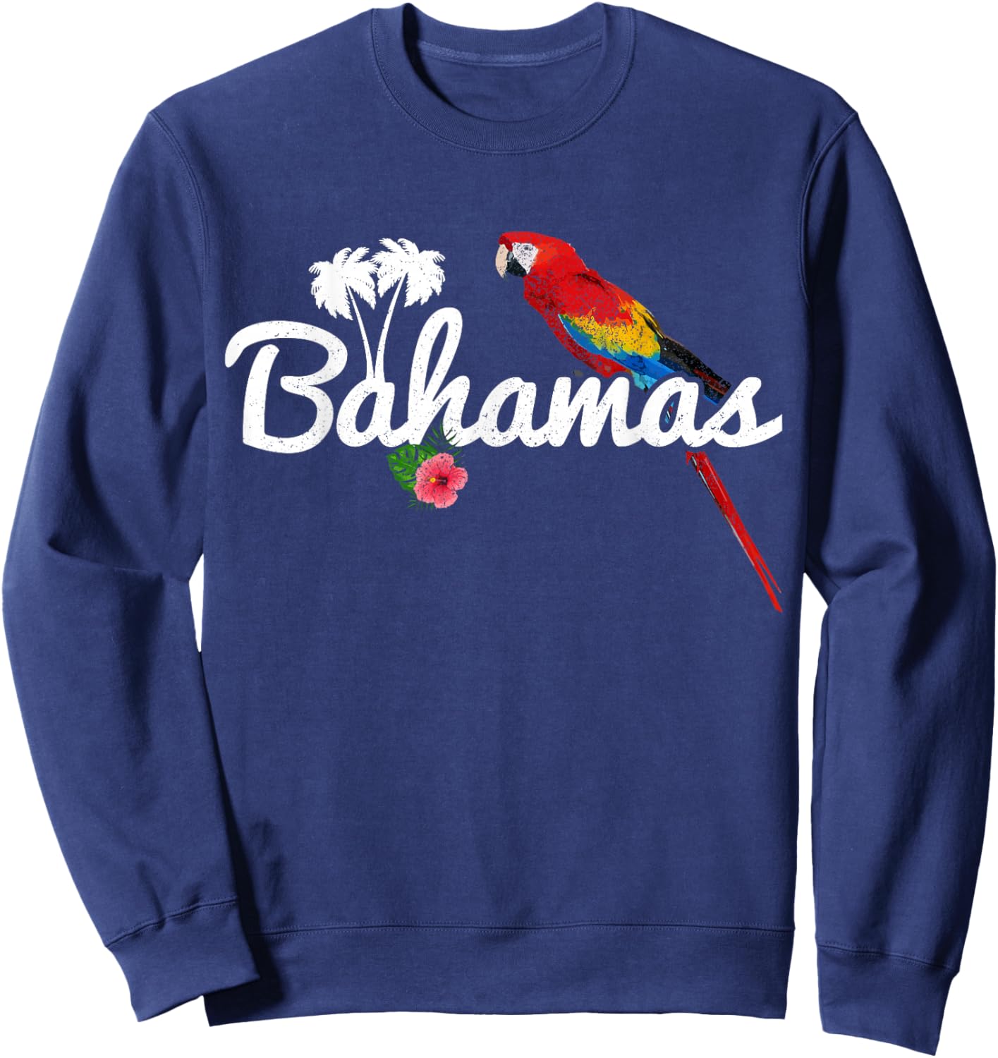 Bahamas Parrot Caribbean Souvenir Sweatshirt - Sweatshirt | Navy