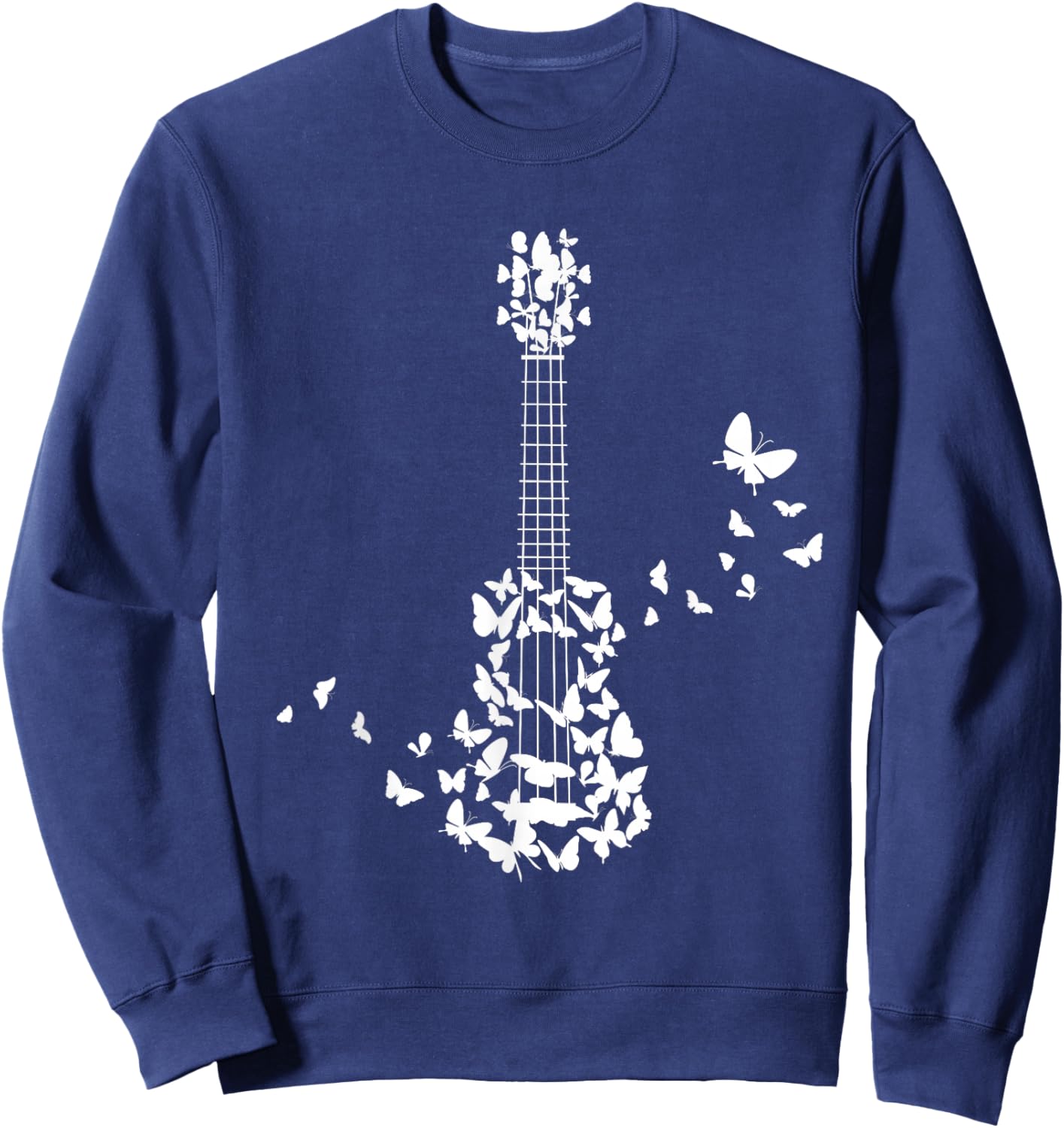 Ukulele With Butterflies Sweatshirt - Sweatshirt | Navy
