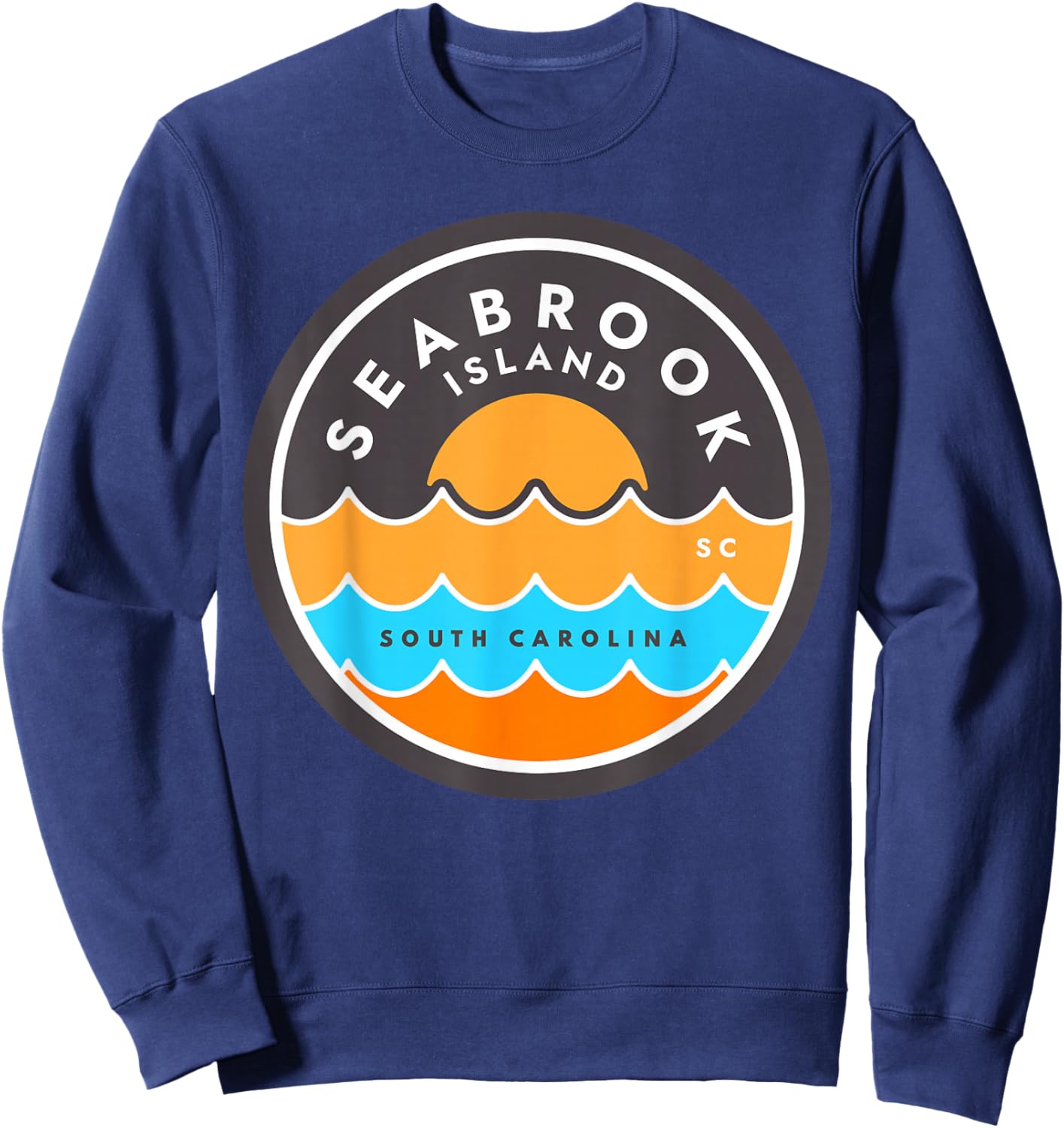 Seabrook Island Beach South Carolina SC Summer Vacation Sweatshirt - Sweatshirt | Navy