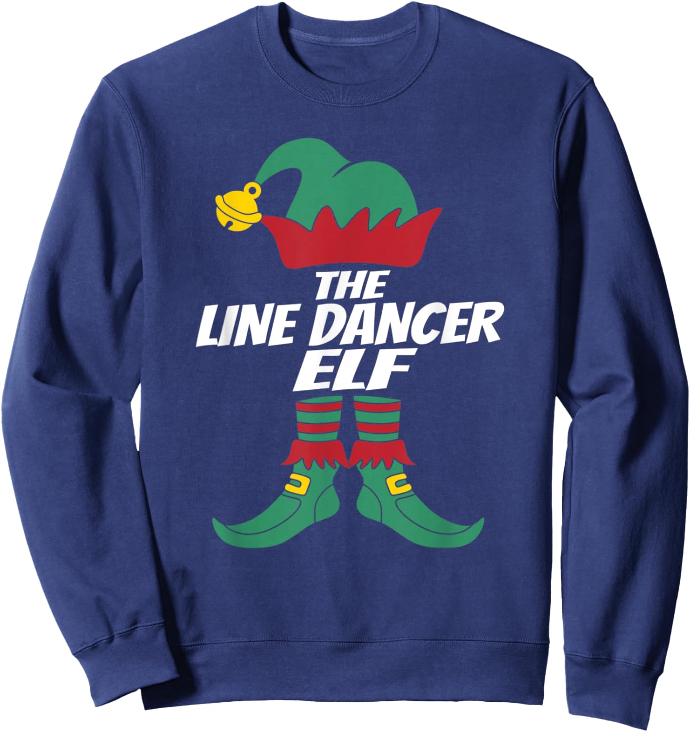 "The Line Dance Elf" Christmas Design Christmas Linedancer Sweatshirt - Sweatshirt | Navy