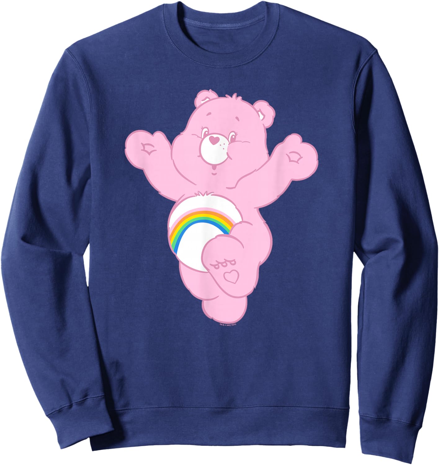 Care Bears Cheer Bear Classic Vintage Big Hug Portrait Sweatshirt - Sweatshirt | Navy