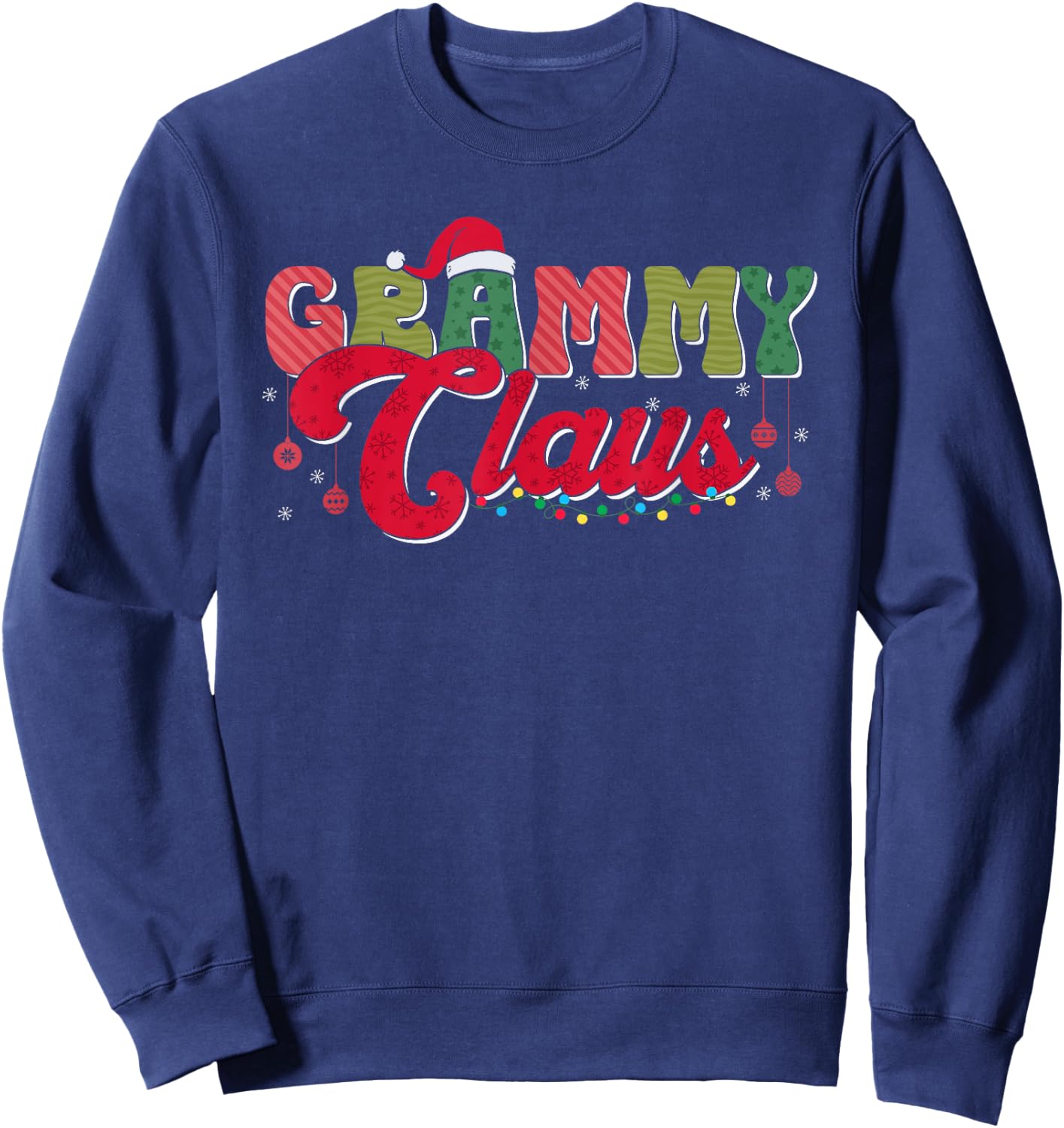 Santa Grammy Claus Grandma Christmas Nana Granny Holiday Sweatshirt - Sweatshirt | Navy