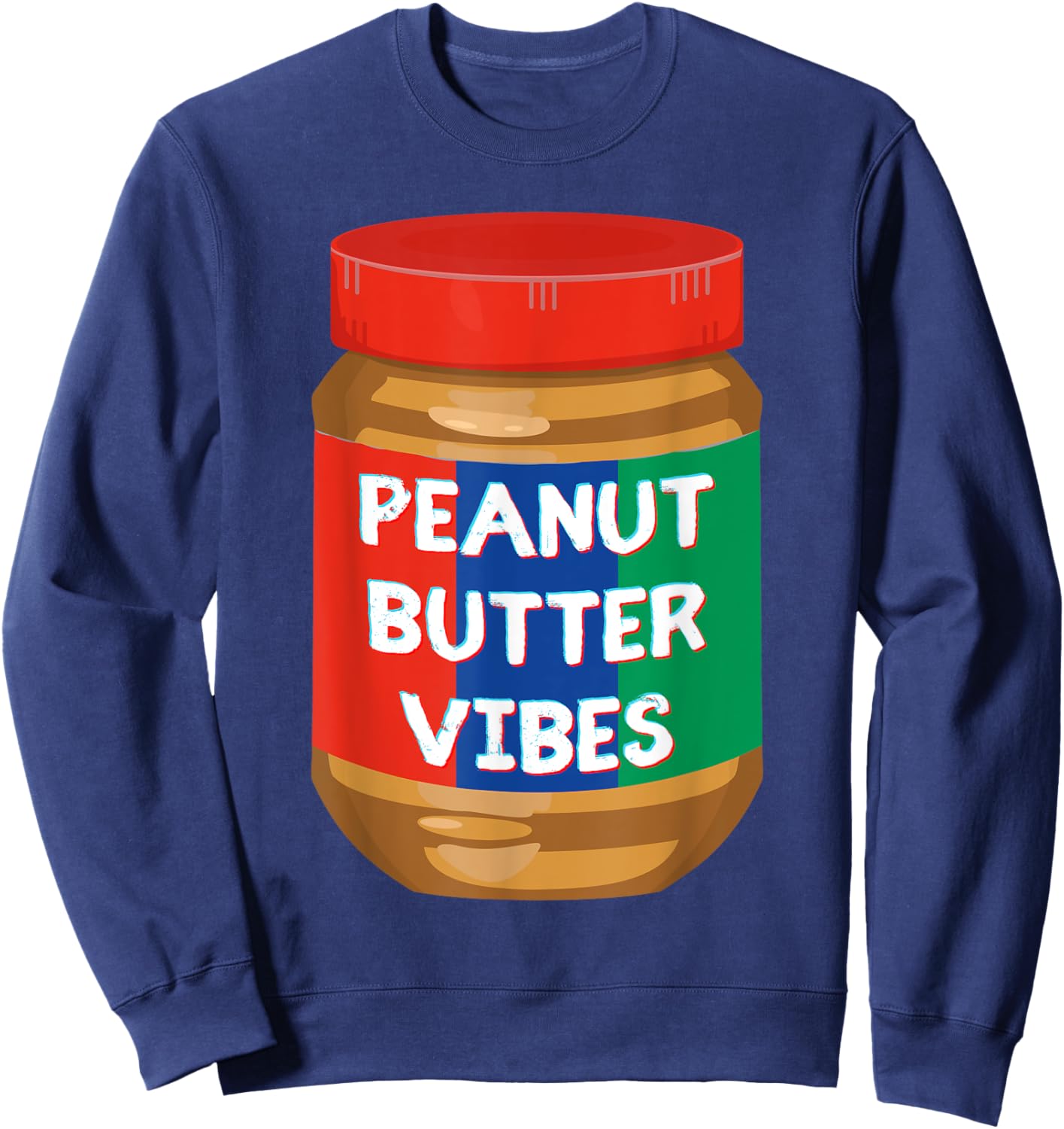 Peanut Butter Vibes Sweatshirt - Sweatshirt | Navy