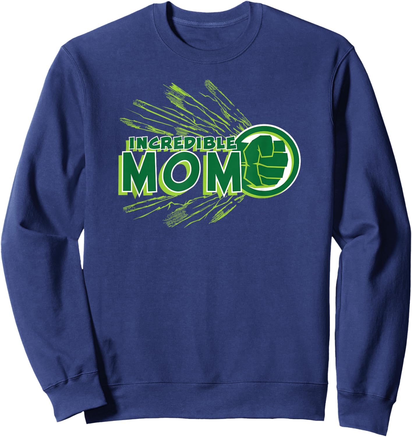 Marvel Hulk Incredible Mom Family Trip Vacation Mother's Day Sweatshirt - Sweatshirt | Navy