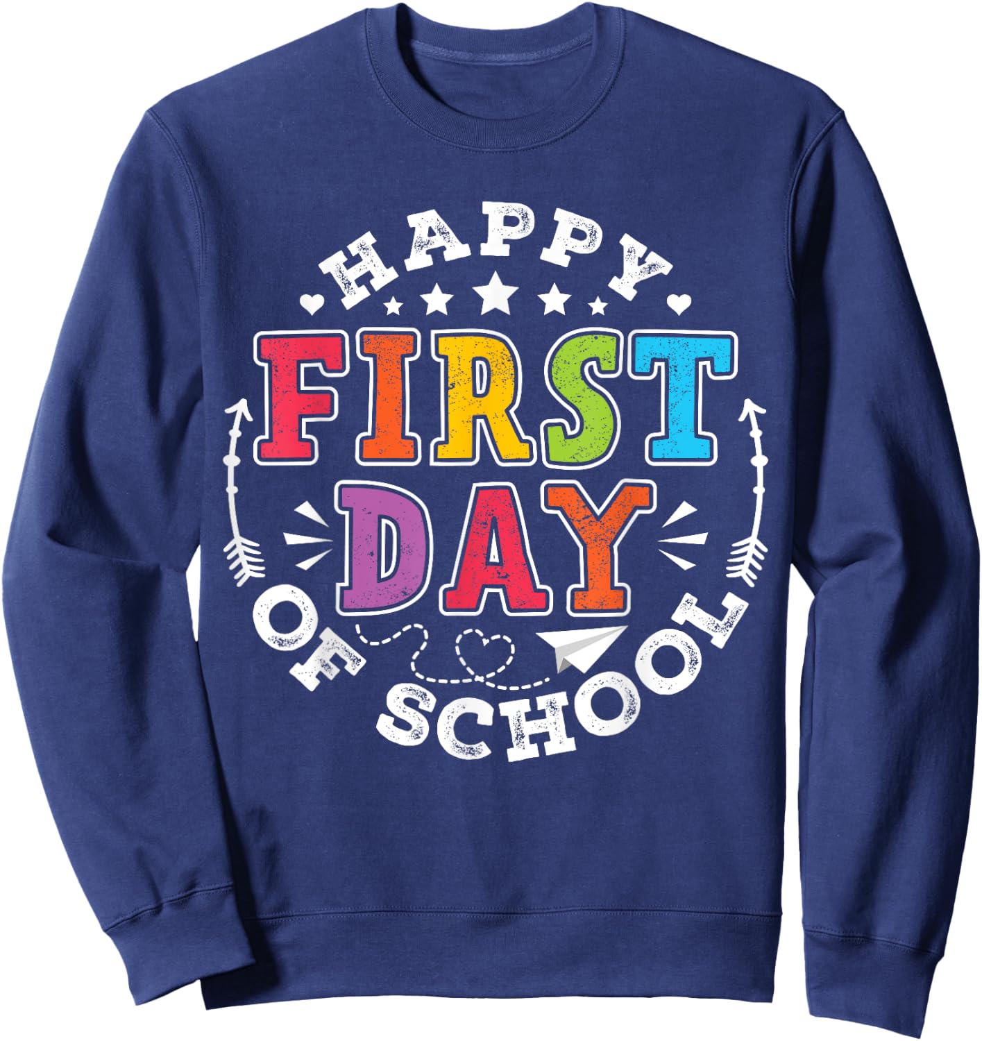Back To School First Day Of School Teacher Sweatshirt - Sweatshirt | Navy