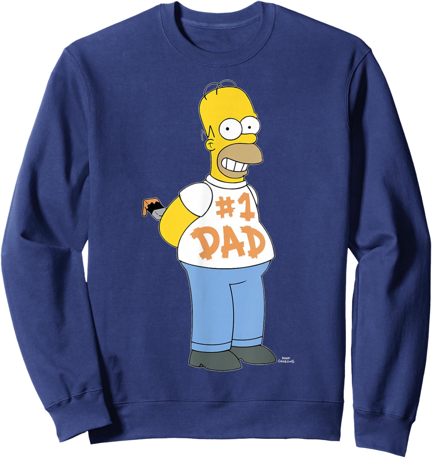 The Simpsons Homer Number 1 Dad Father's Day V2 Sweatshirt - Sweatshirt | Navy