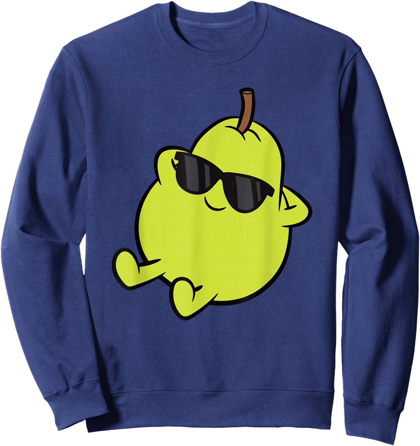 Cute Pear Fruit and Gifts Cute Pear Fruit Relaxing Lazy Pear Sweatshirt - Sweatshirt | Navy