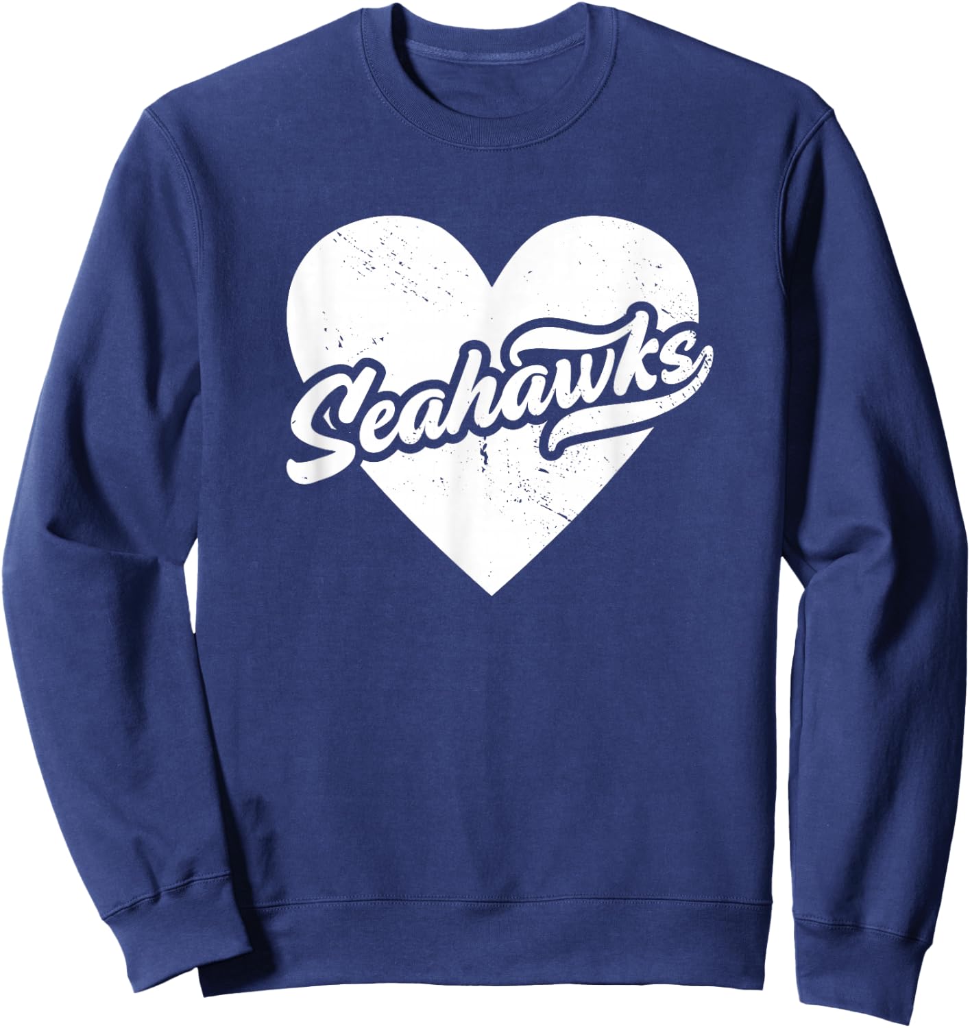 Vintage Seahawks High School Spirit Go Seahawks Love Sweatshirt - Sweatshirt | Navy