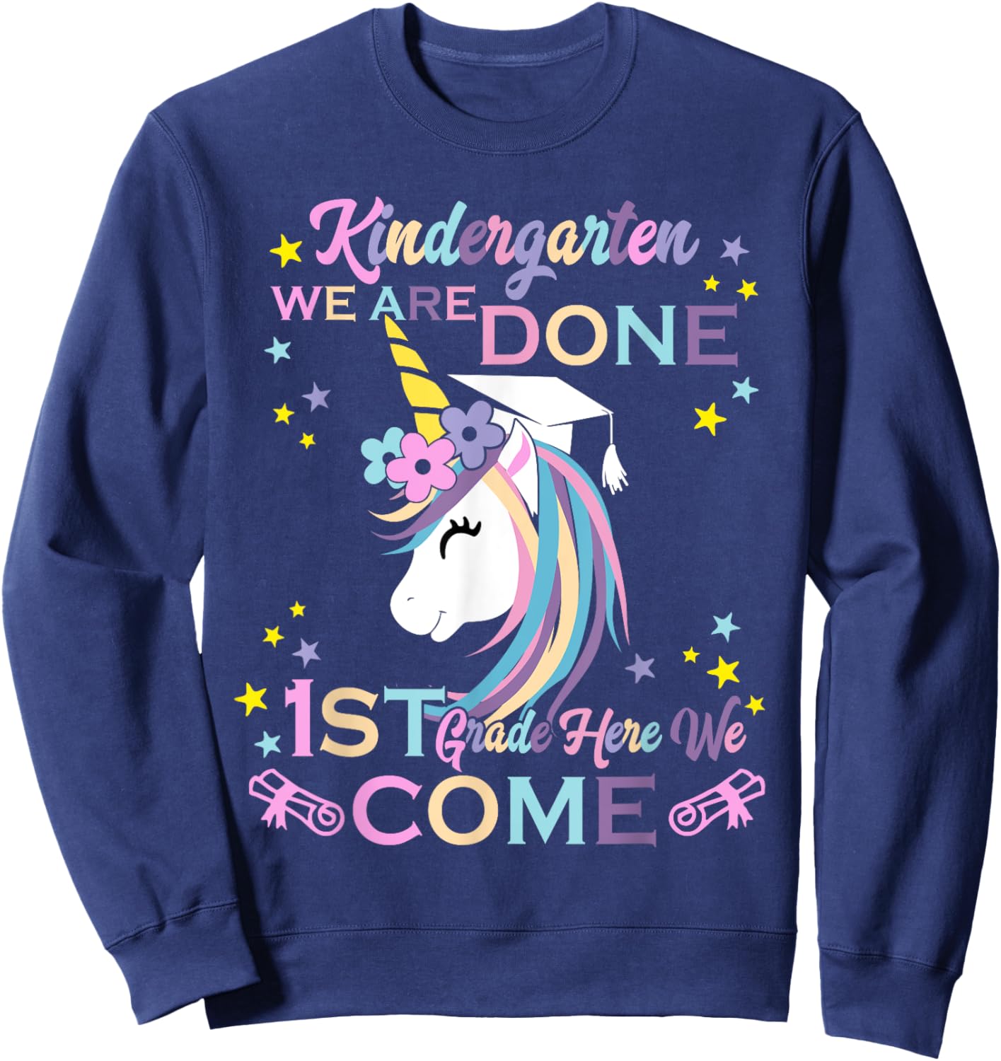 Kindergarten Graduation Magical Unicorn Sweatshirt - Sweatshirt | Navy