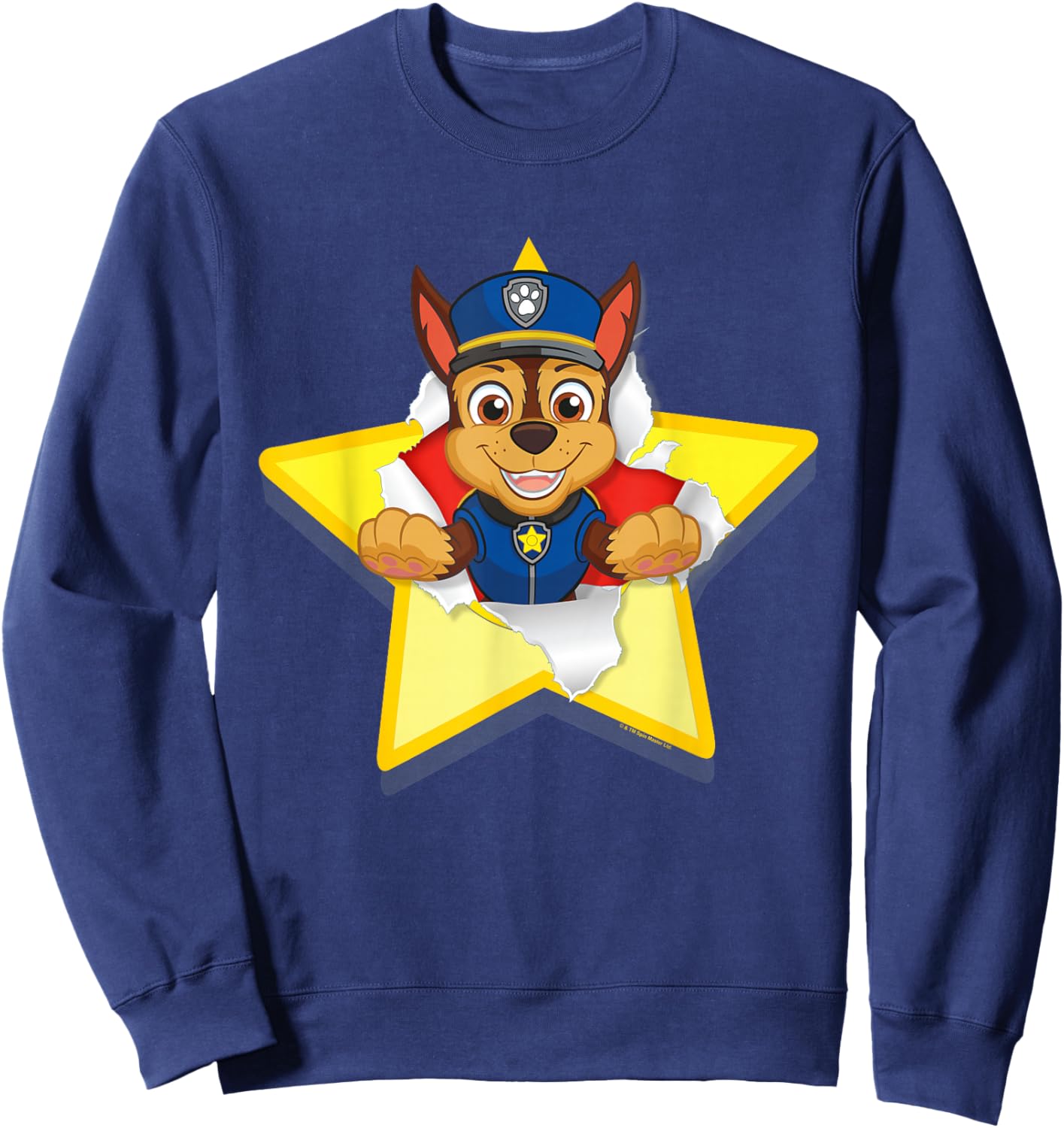 PAW Patrol Chase Torn Star Sweatshirt - Sweatshirt | Navy