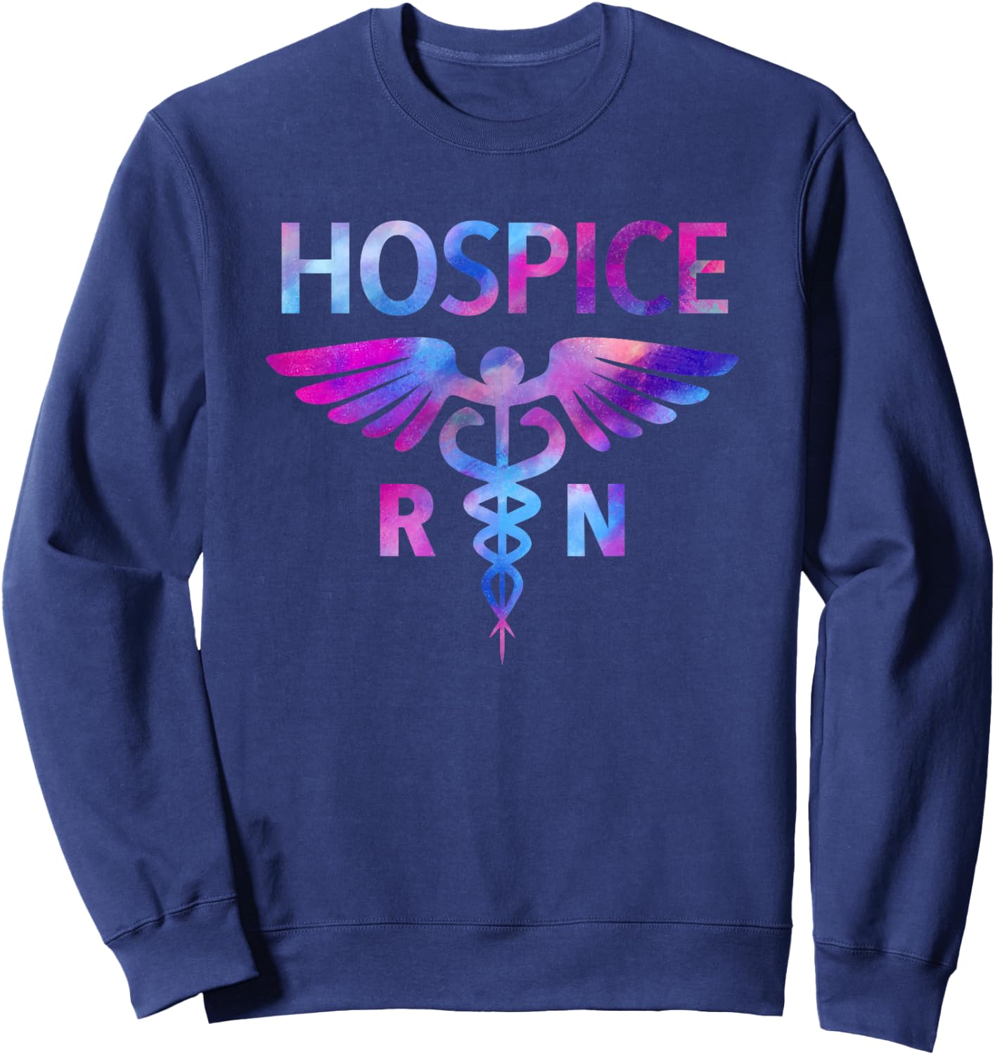 Tie Dye Hospice RN Nurse For Nursing Student Hospice Nurse Sweatshirt - Sweatshirt | Navy