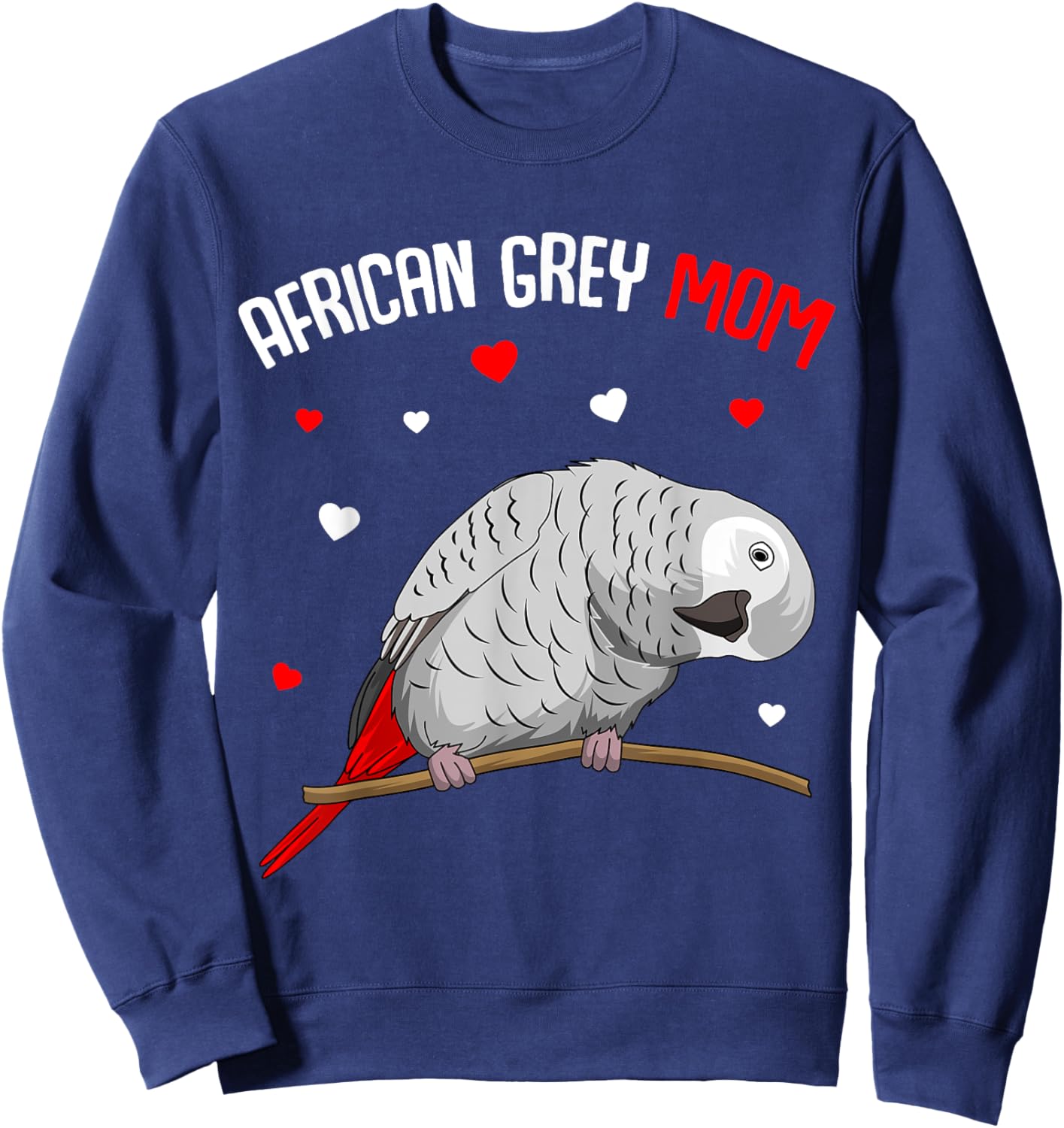 African Grey Parrot Mom Love funny Women Sweatshirt - Sweatshirt | Navy