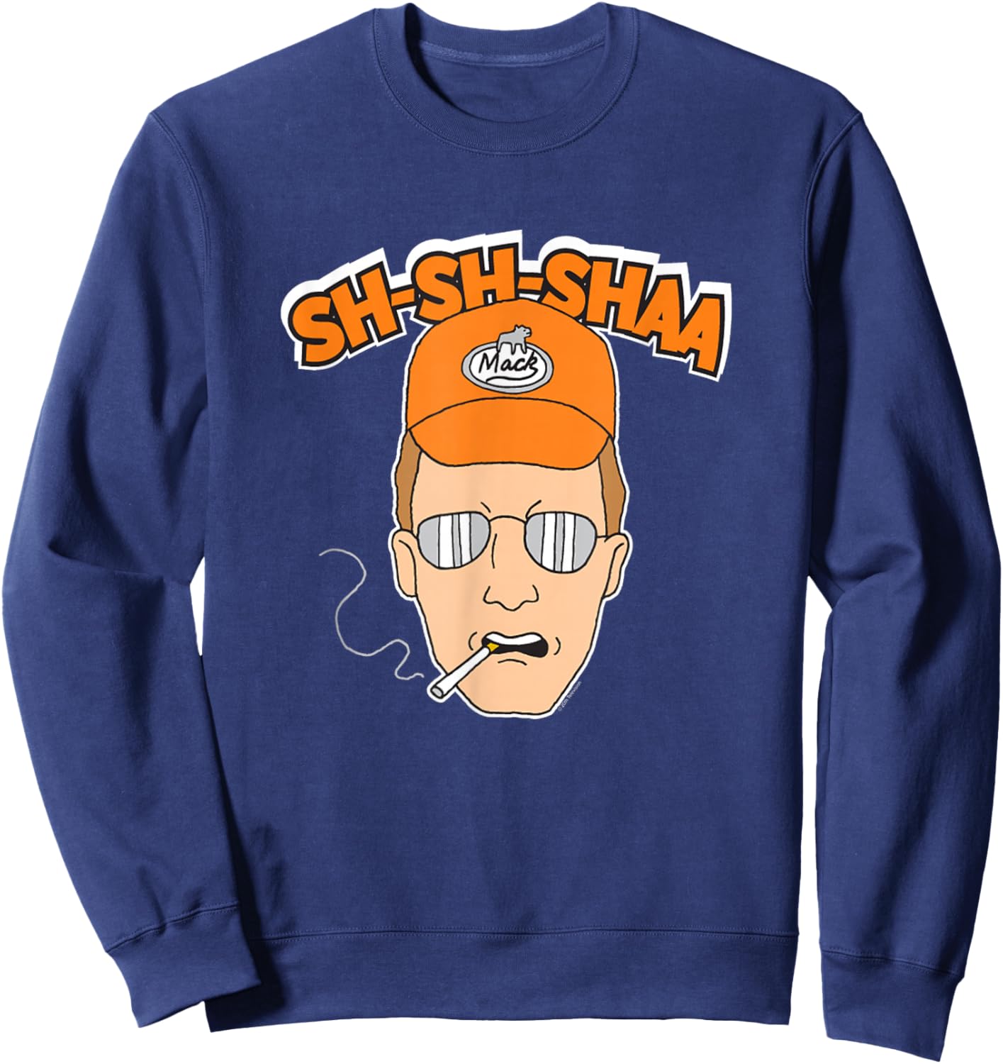 King of The Hill Dale Gribble Sha Sha Shaa Cartoon Sweatshirt - Sweatshirt | Navy