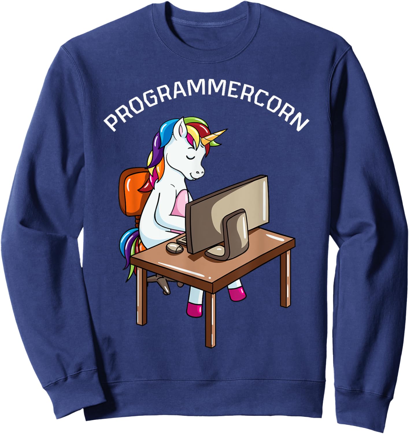 Programmercorn Unicorn Lover Programmer Web Developer Sweatshirt - Sweatshirt | Navy