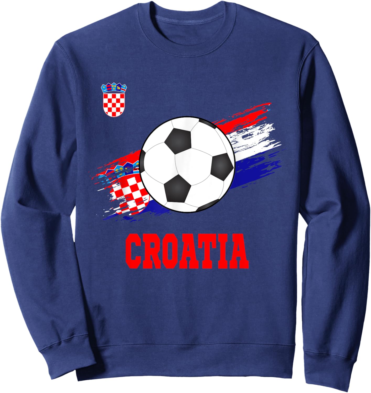Croatia Soccer Croatian Football Croats Futbol Sweatshirt - Sweatshirt | Navy