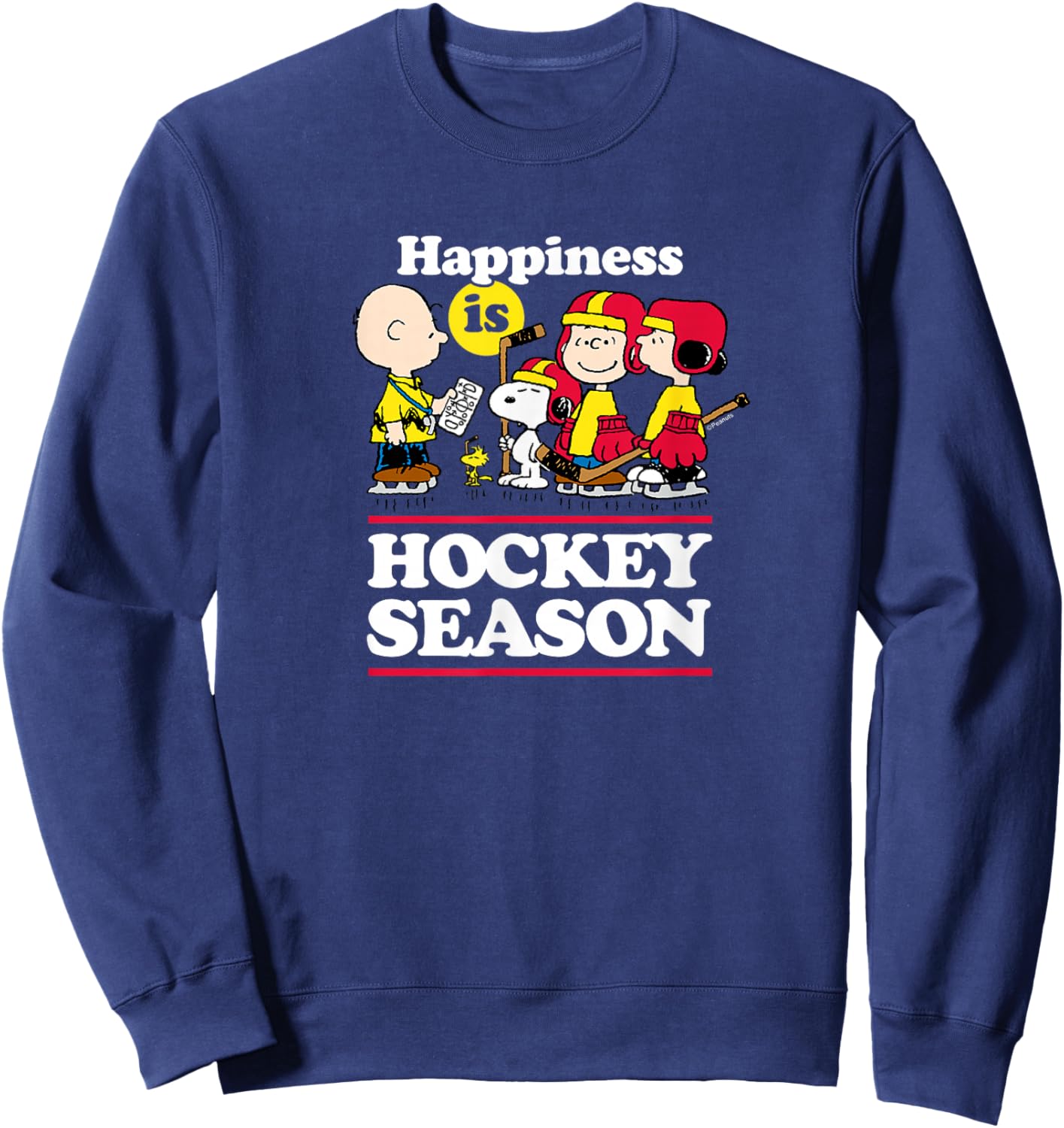 Peanuts - Happiness is Hockey Season Sweatshirt - Sweatshirt | Navy