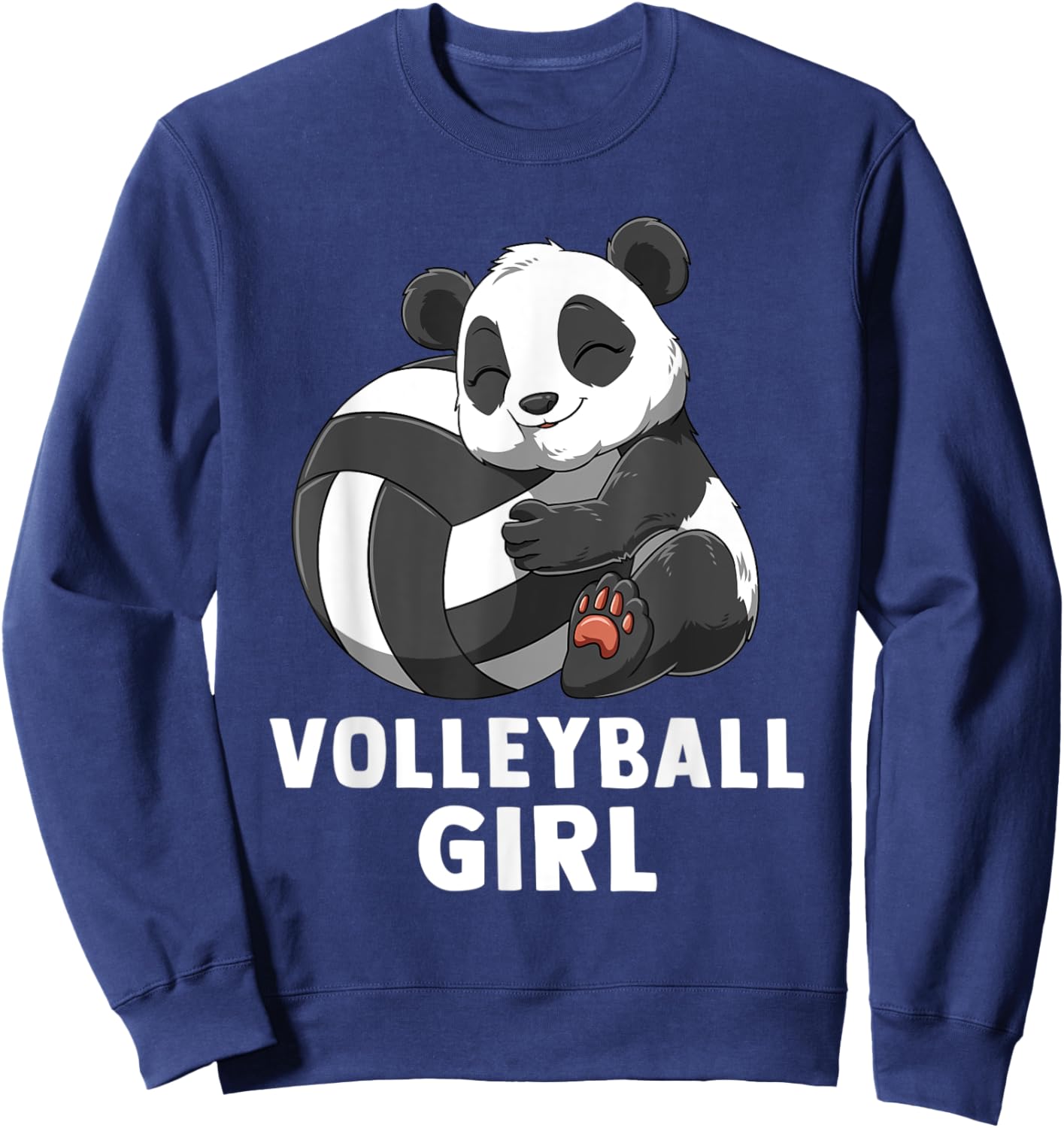 Volleyball Panda Girl Sweatshirt - Sweatshirt | Navy