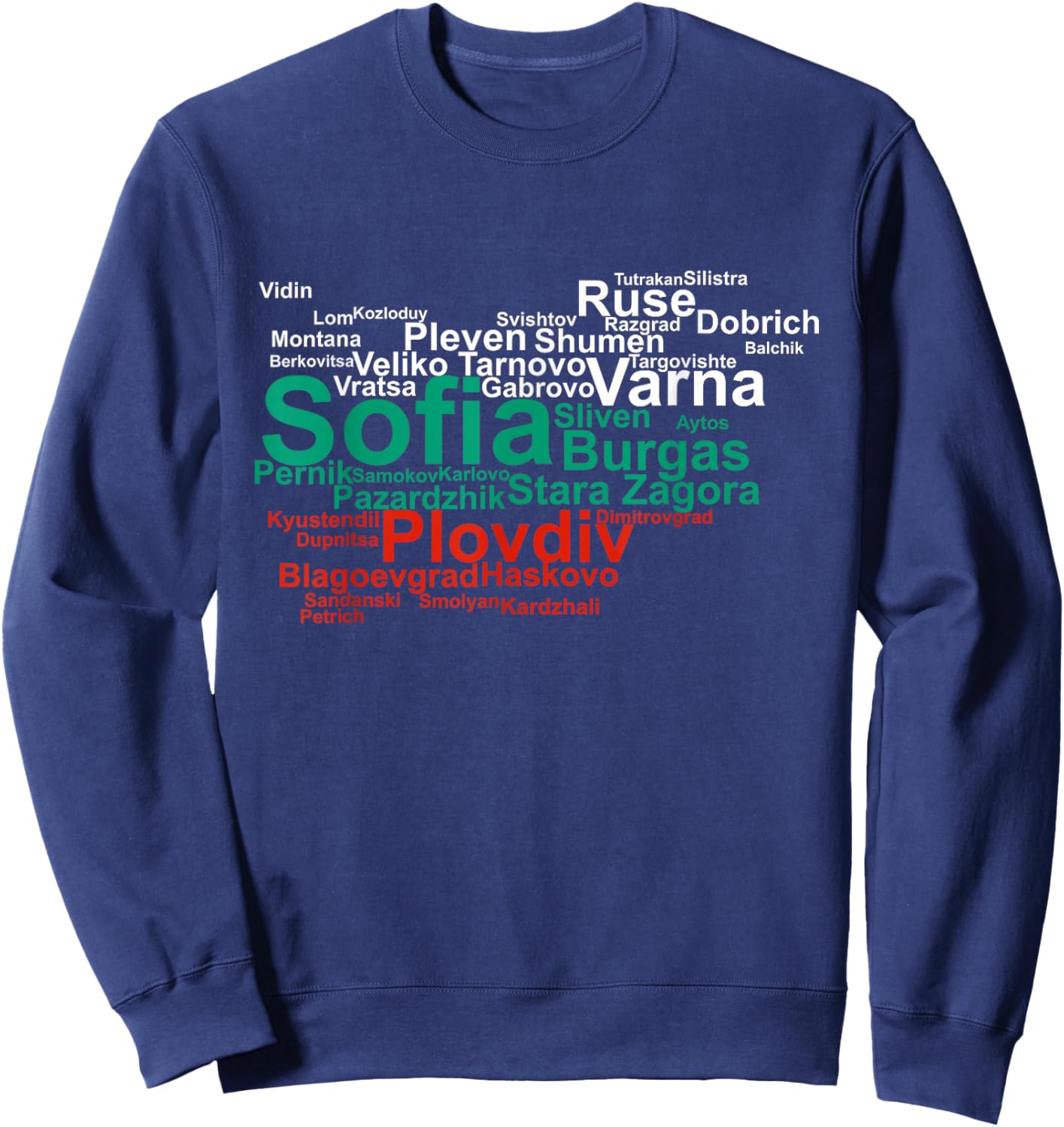 Bulgaria flag, Sofia Bulgaria flag, travel Bulgaria Sweatshirt - Sweatshirt | Navy