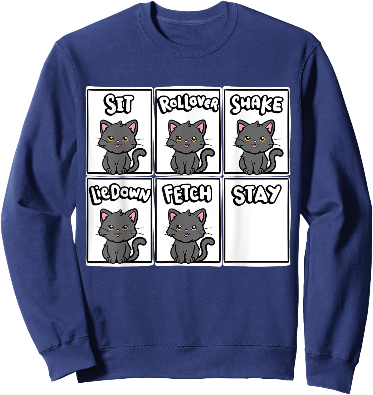 Cat Training Kitten Lover Animal Trainer Cute Cat Sweatshirt - Sweatshirt | Navy