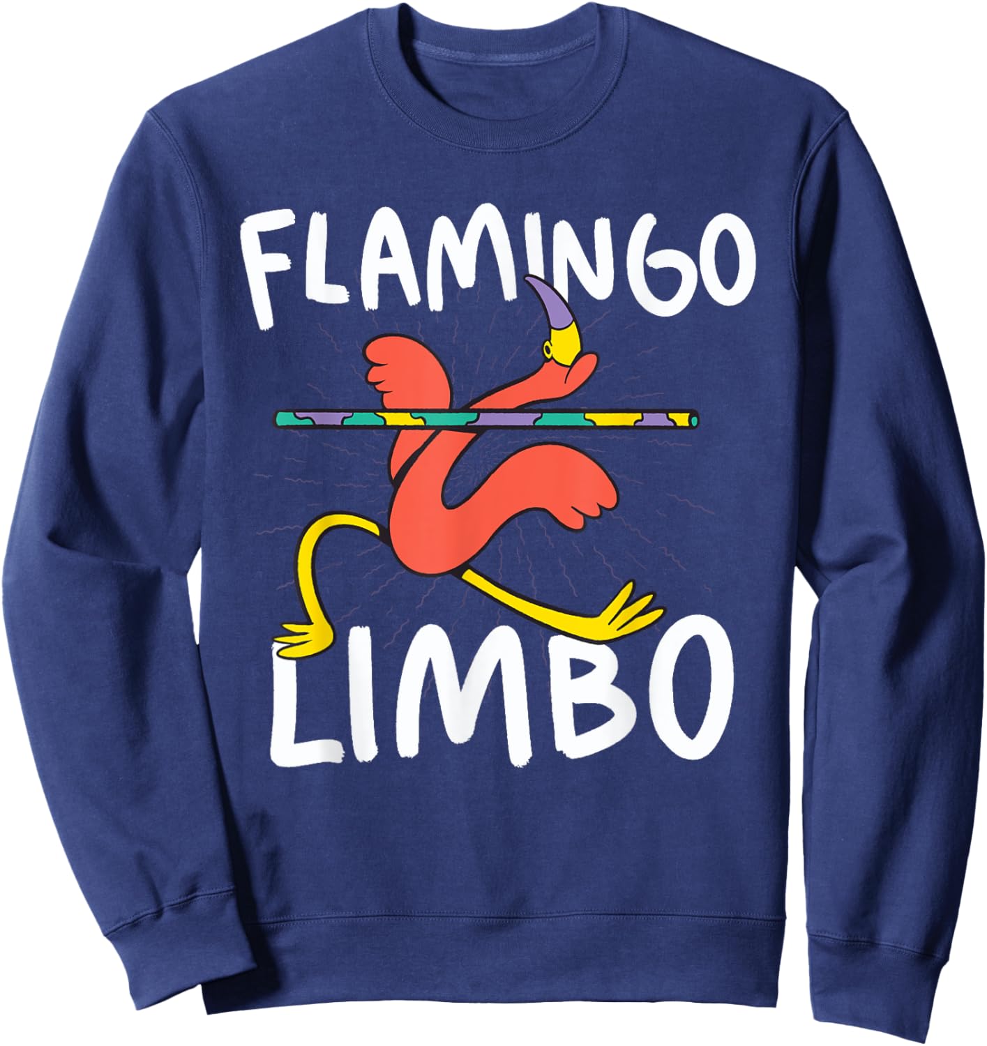 Flamingo Limbo Dance Bird Sweatshirt - Sweatshirt | Navy