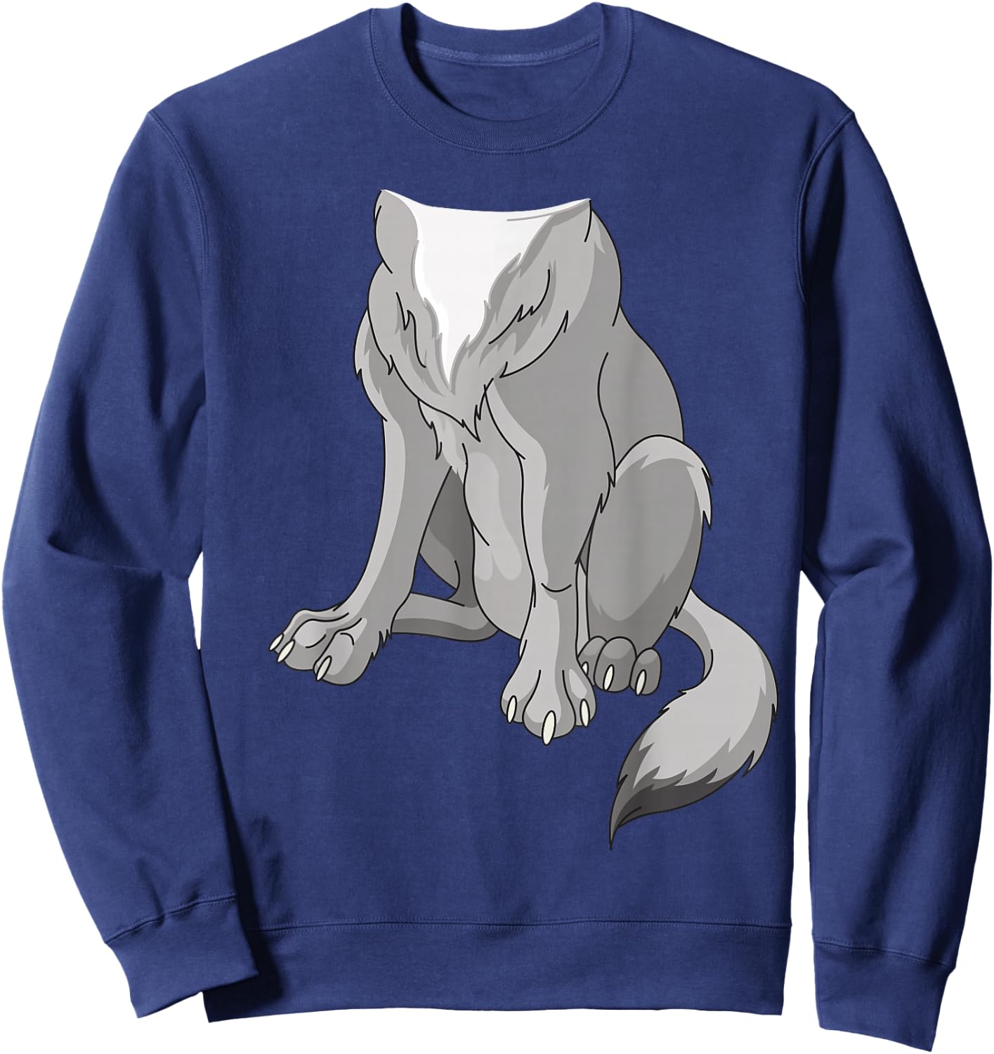 Wolf Shirt Adult Men Women Kids Werewolf Costume Sweatshirt - Sweatshirt | Navy