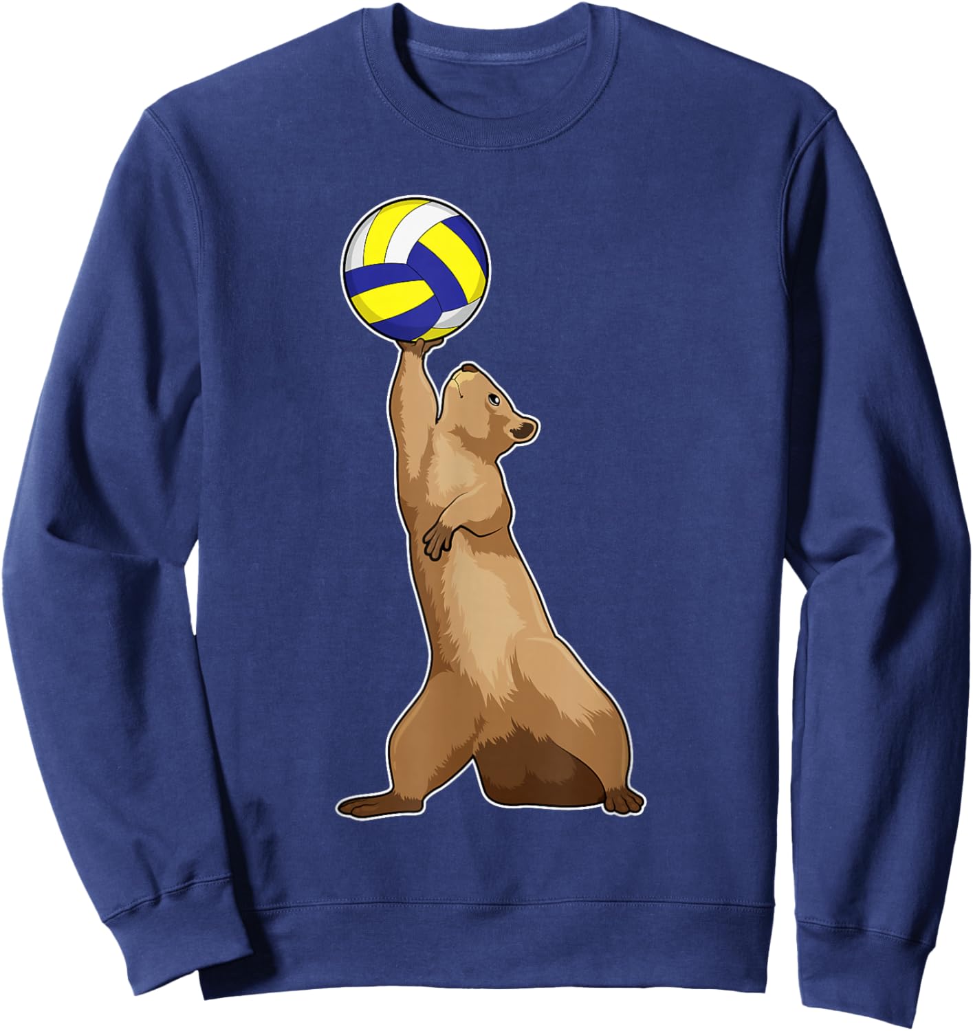Squirrel Volleyball player Volleyball Sports Sweatshirt - Sweatshirt | Navy