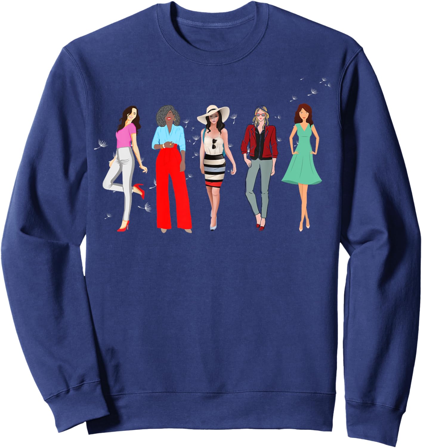 Sassy Classy Sisters Stylish Fashionista Girl Power Sweatshirt - Sweatshirt | Navy