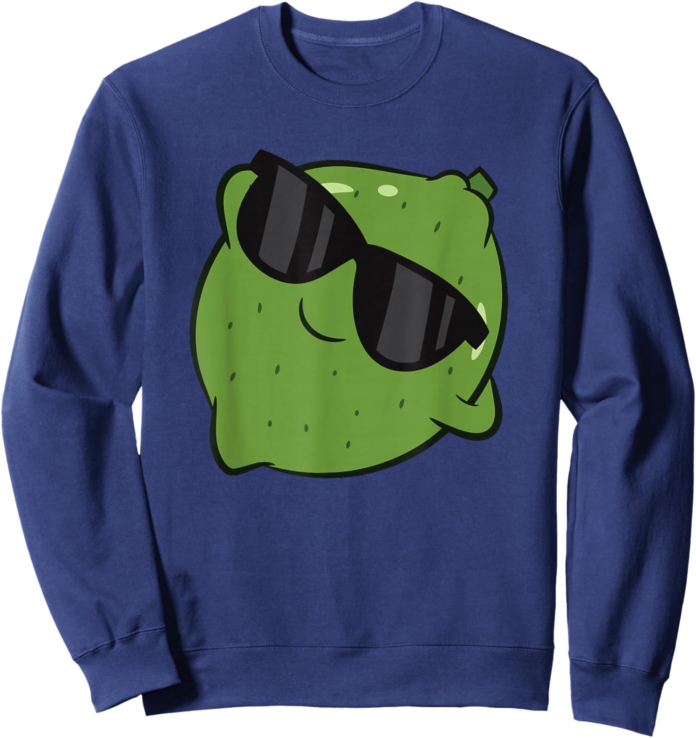 Cute Lime Fruit Relaxing Lazy Lime Sweatshirt - Sweatshirt | Navy