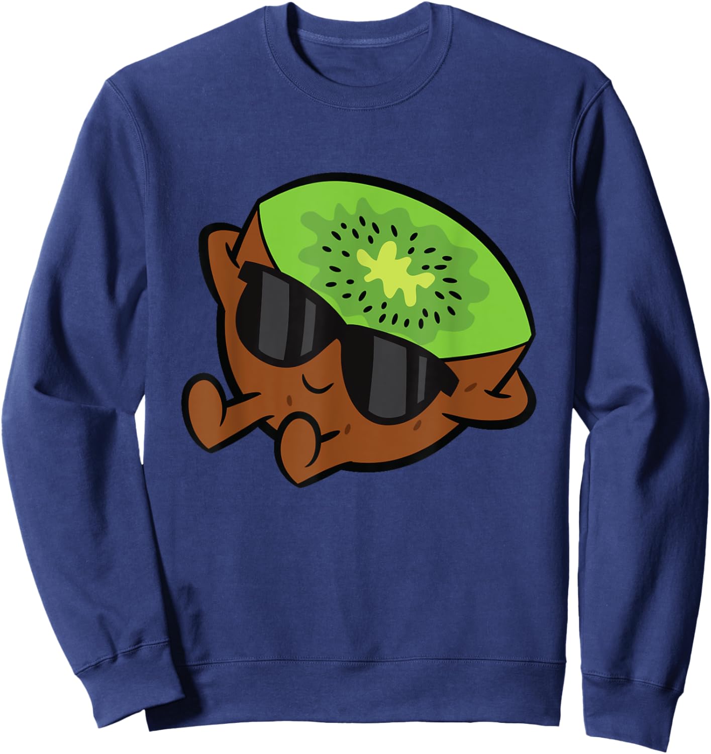 Cute Kiwi Fruit Relaxing Lazy Kiwi Sweatshirt - Sweatshirt | Navy