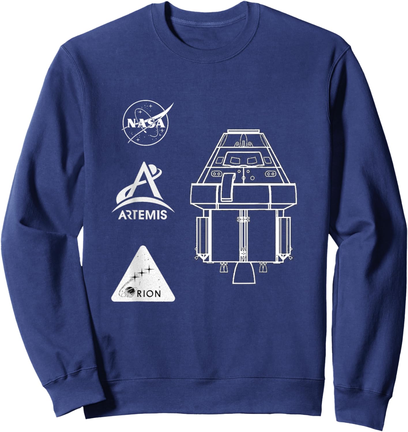 Orion Spacecraft - NASA Artemis Program Space Launch System Sweatshirt - Sweatshirt | Navy