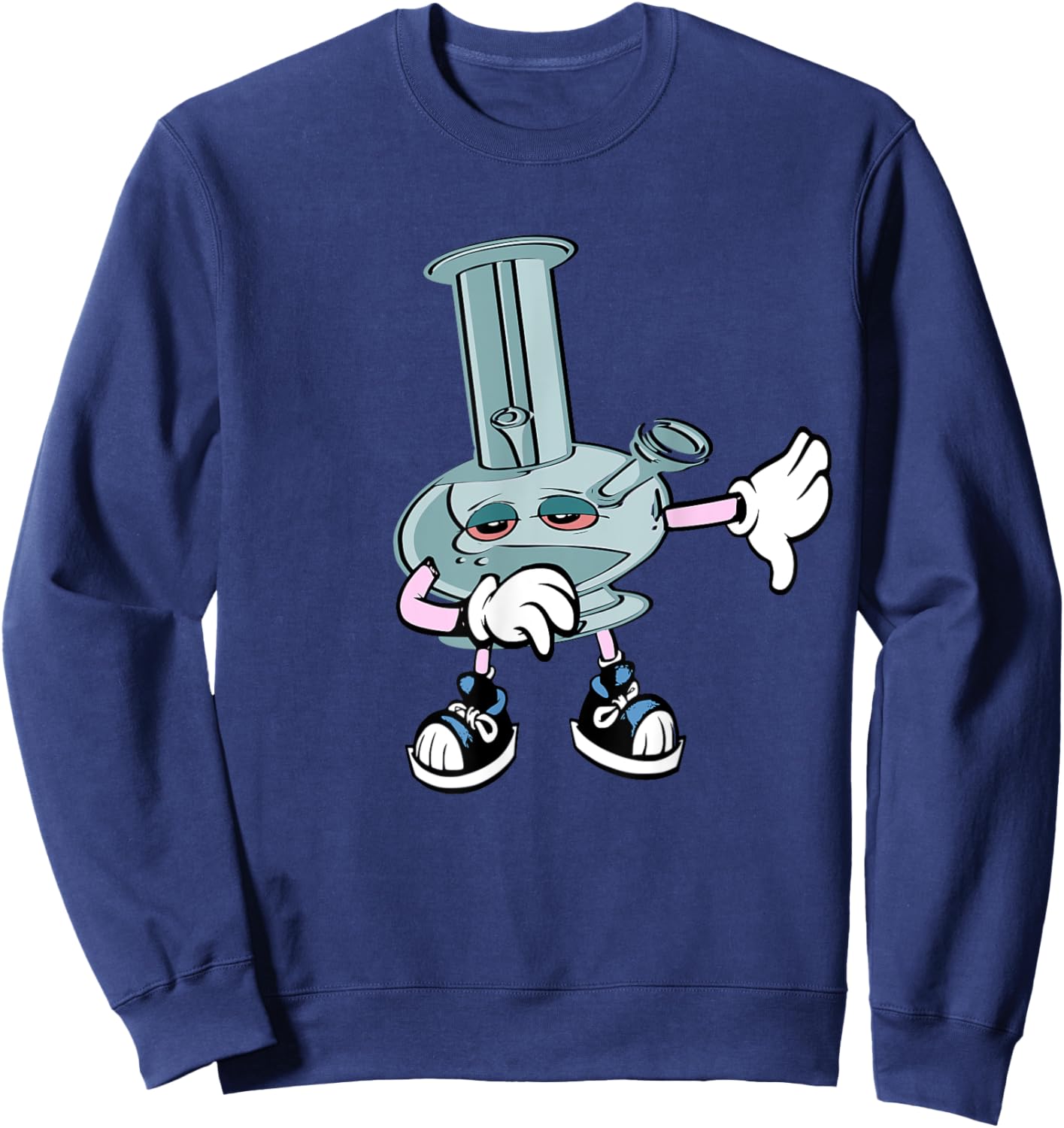 Dabbing Rig Oil Bong BHO Wax Shatter Weed THC vaporizer Sweatshirt - Sweatshirt | Navy