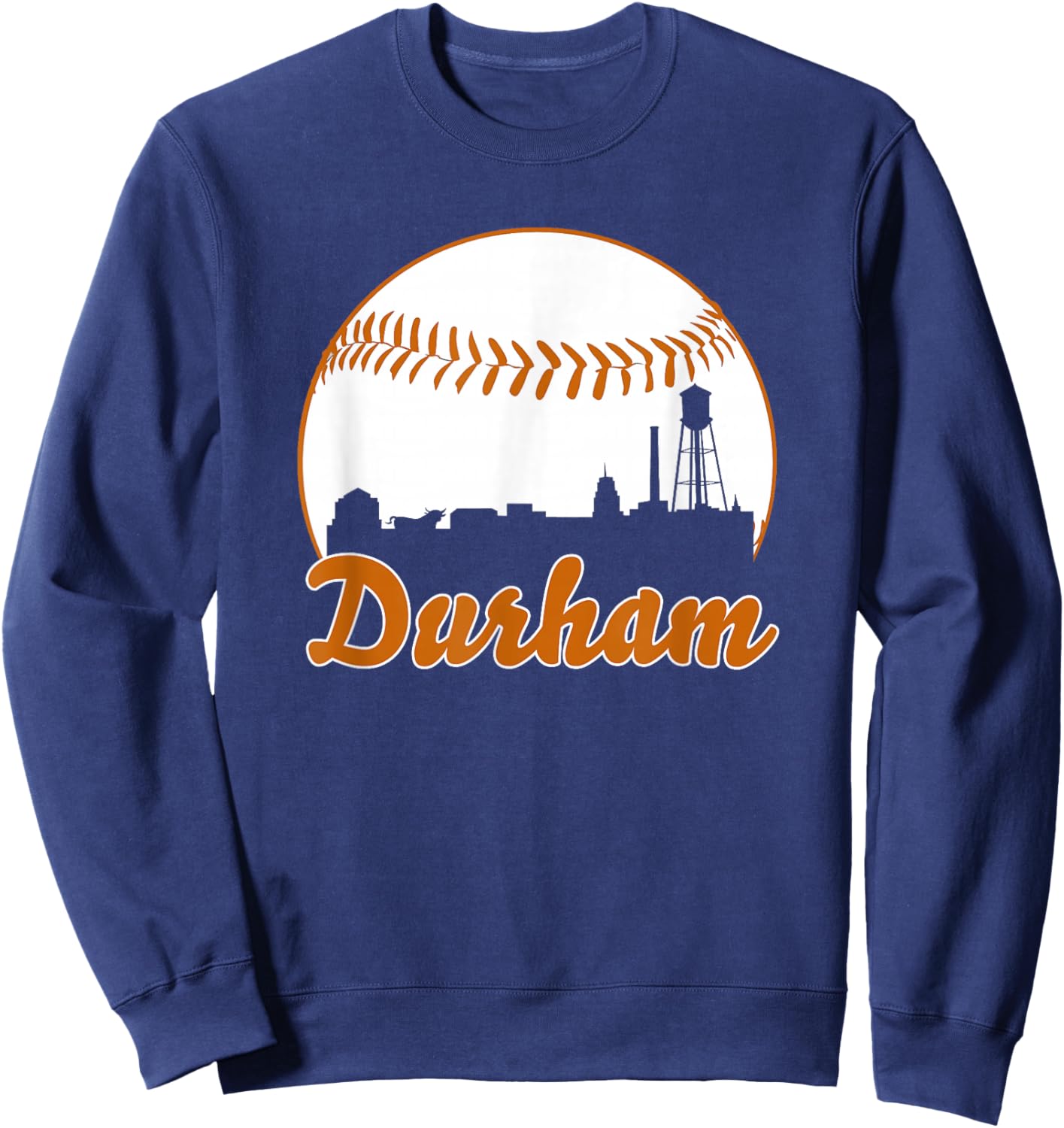 Durham Baseball Skyline North Carolina Sweatshirt - Sweatshirt | Navy