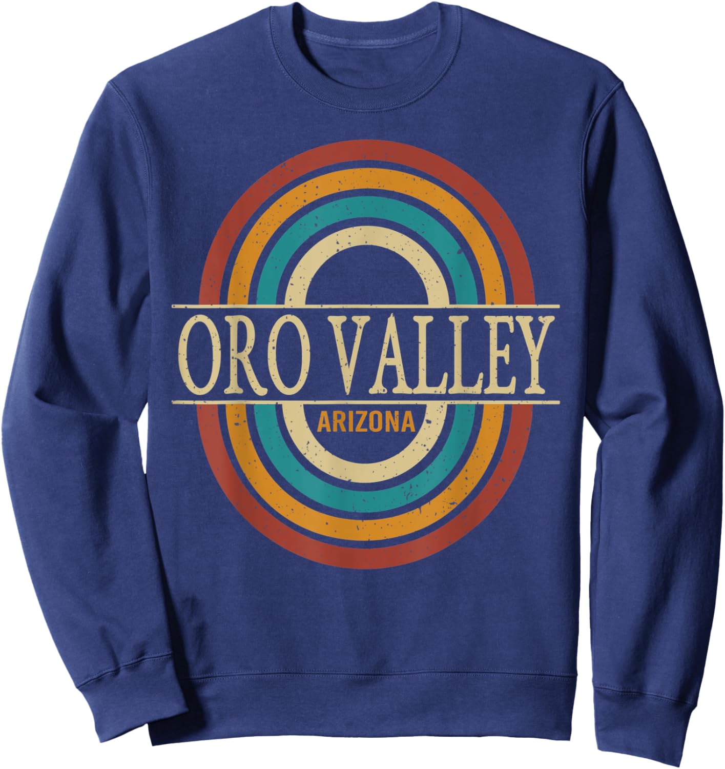 Vintage Retro Oro Valley Arizona AZ Women Men Souvenirs Sweatshirt - Sweatshirt | Navy