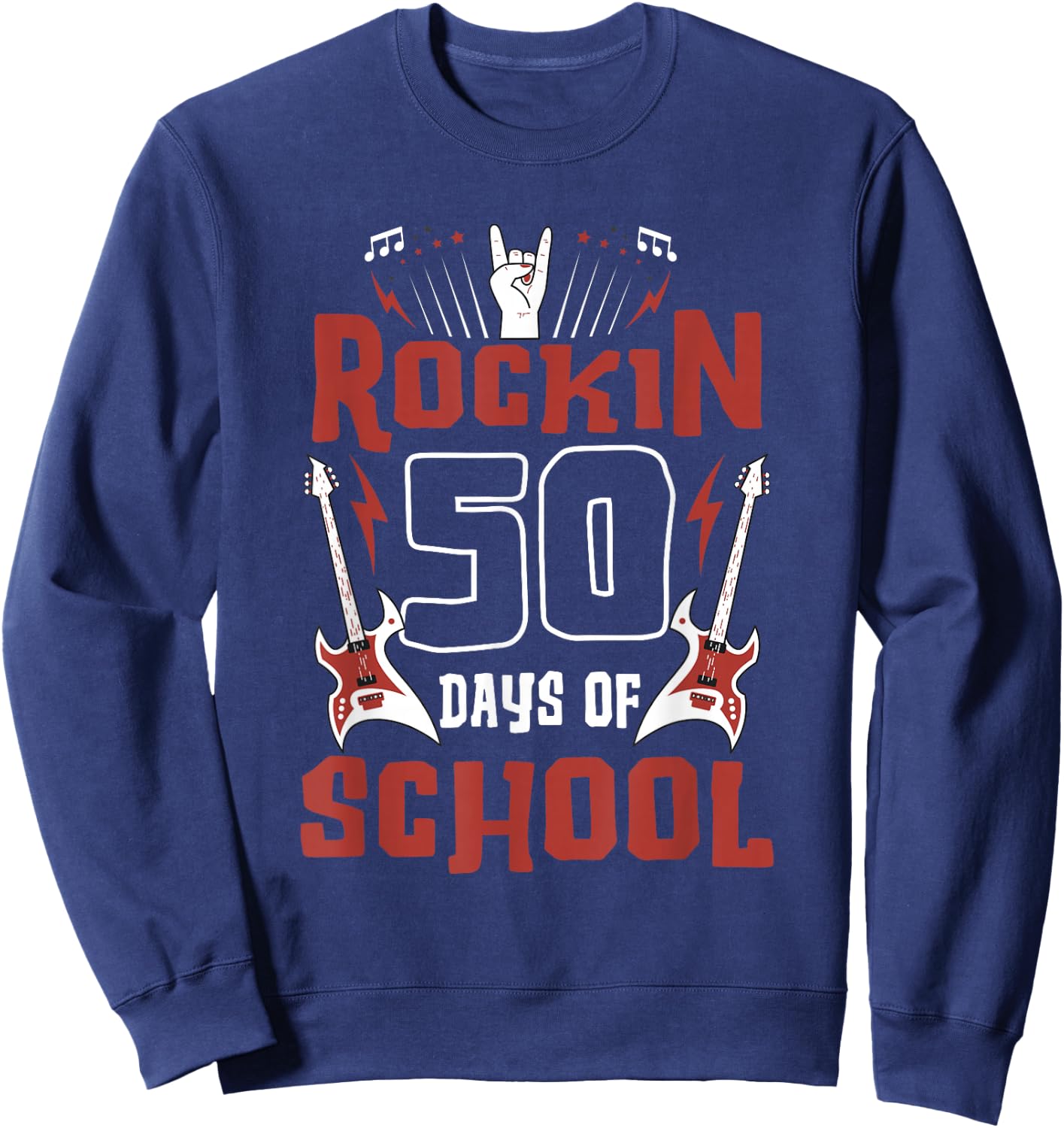 Rockin 50 Days Smarter Sweatshirt - Sweatshirt | Navy