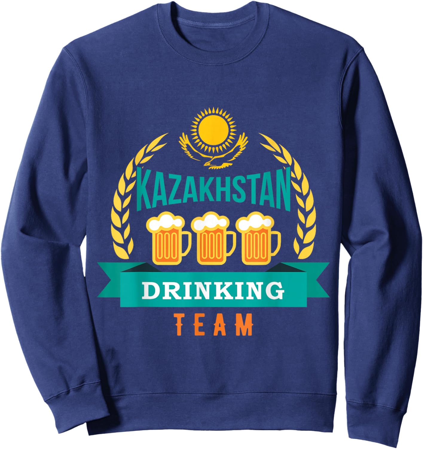 Republic of Kazakhstan Qazaqstan Kazakhian Beer Sweatshirt - Sweatshirt | Navy