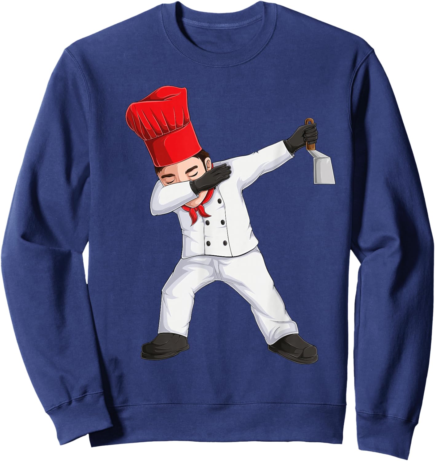 funny dabbing Hibachi chef cook costume men women cooking Sweatshirt - Sweatshirt | Navy