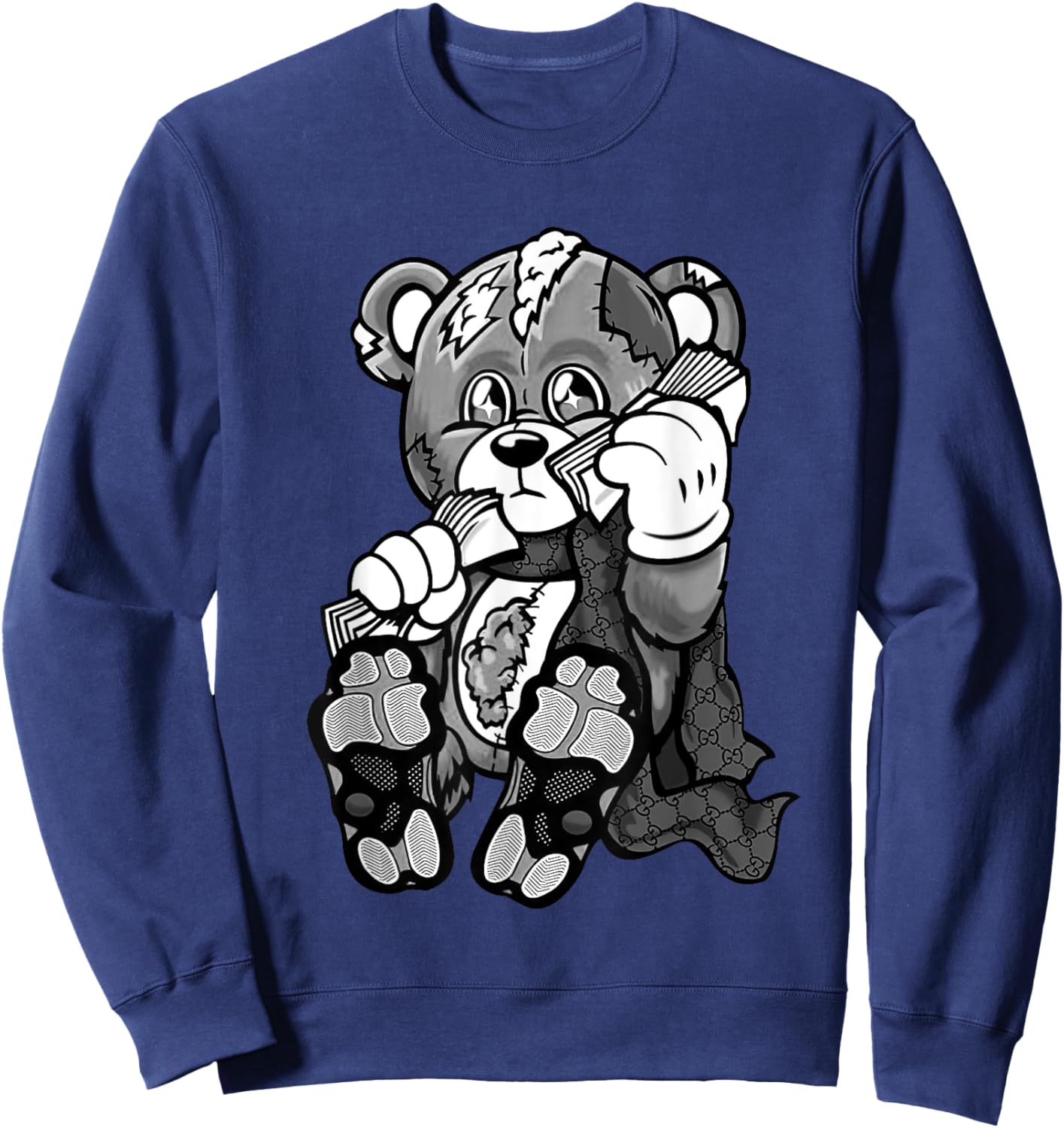 11 Cool Grey Heartbreak Money Shoes Retro Cool Grey 11 Sweatshirt - Sweatshirt | Navy